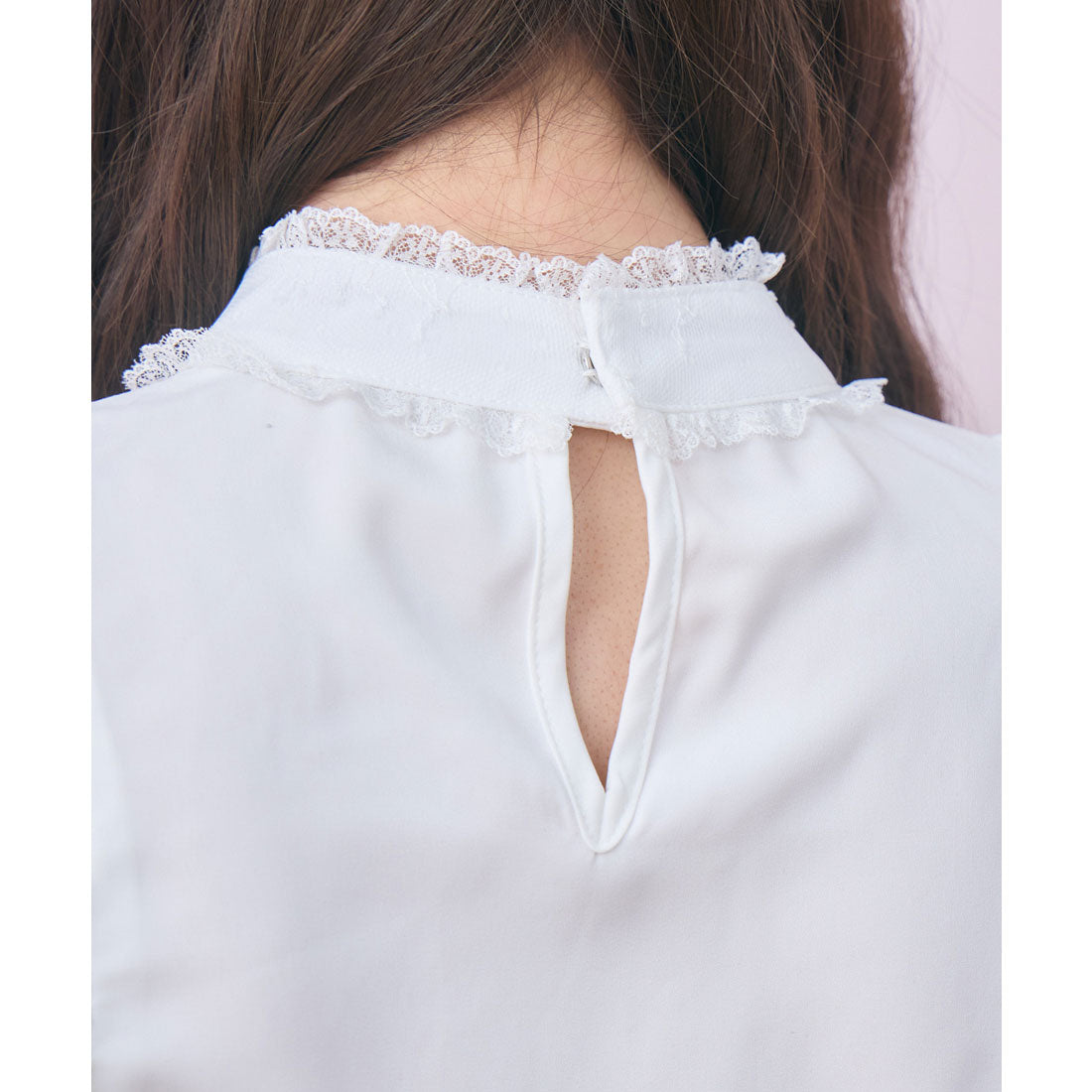 ロジータ ROJITA レース袖長袖ボウタイブラウス （ホワイト） ホワイト