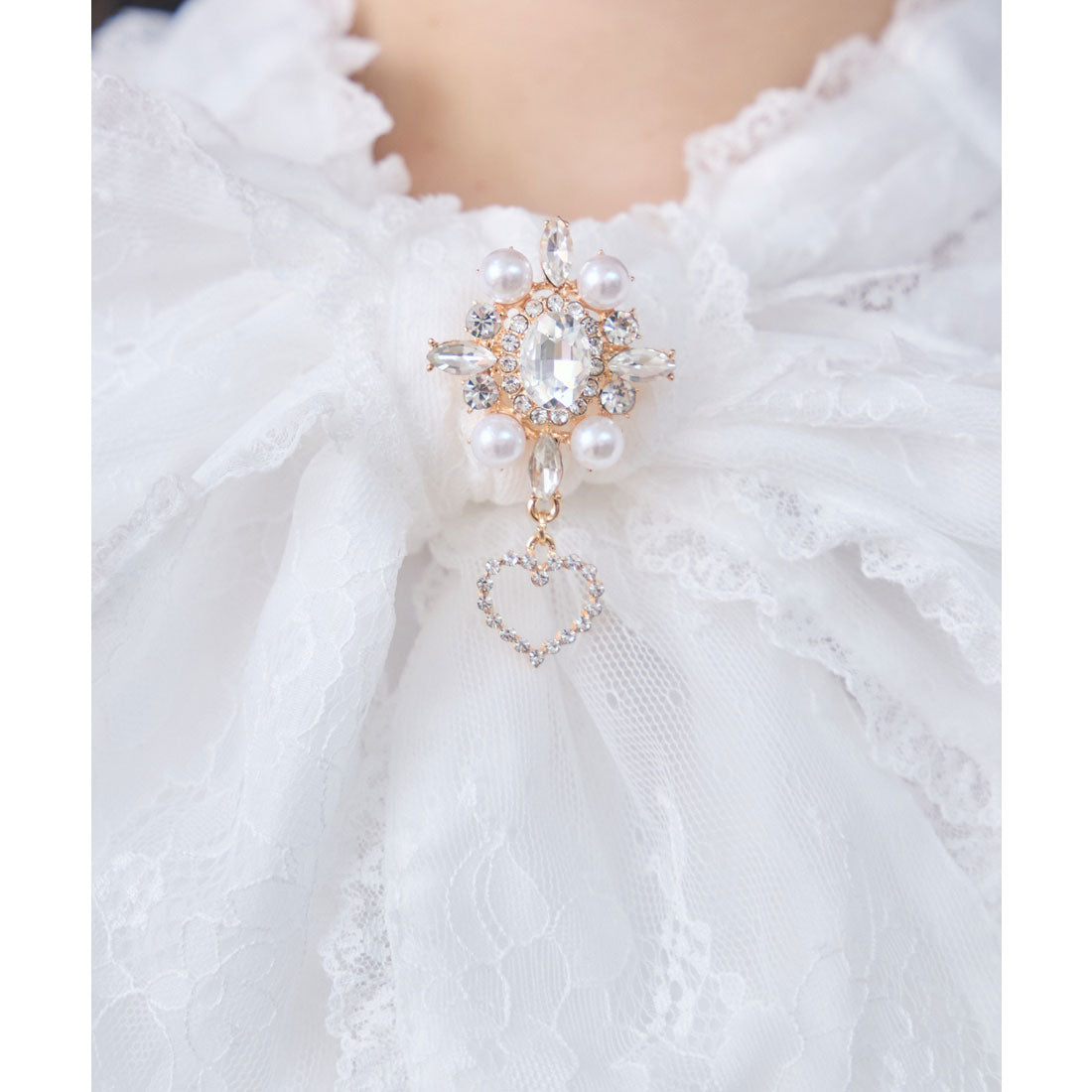 ロジータ ROJITA レース袖長袖ボウタイブラウス （ホワイト） ホワイト