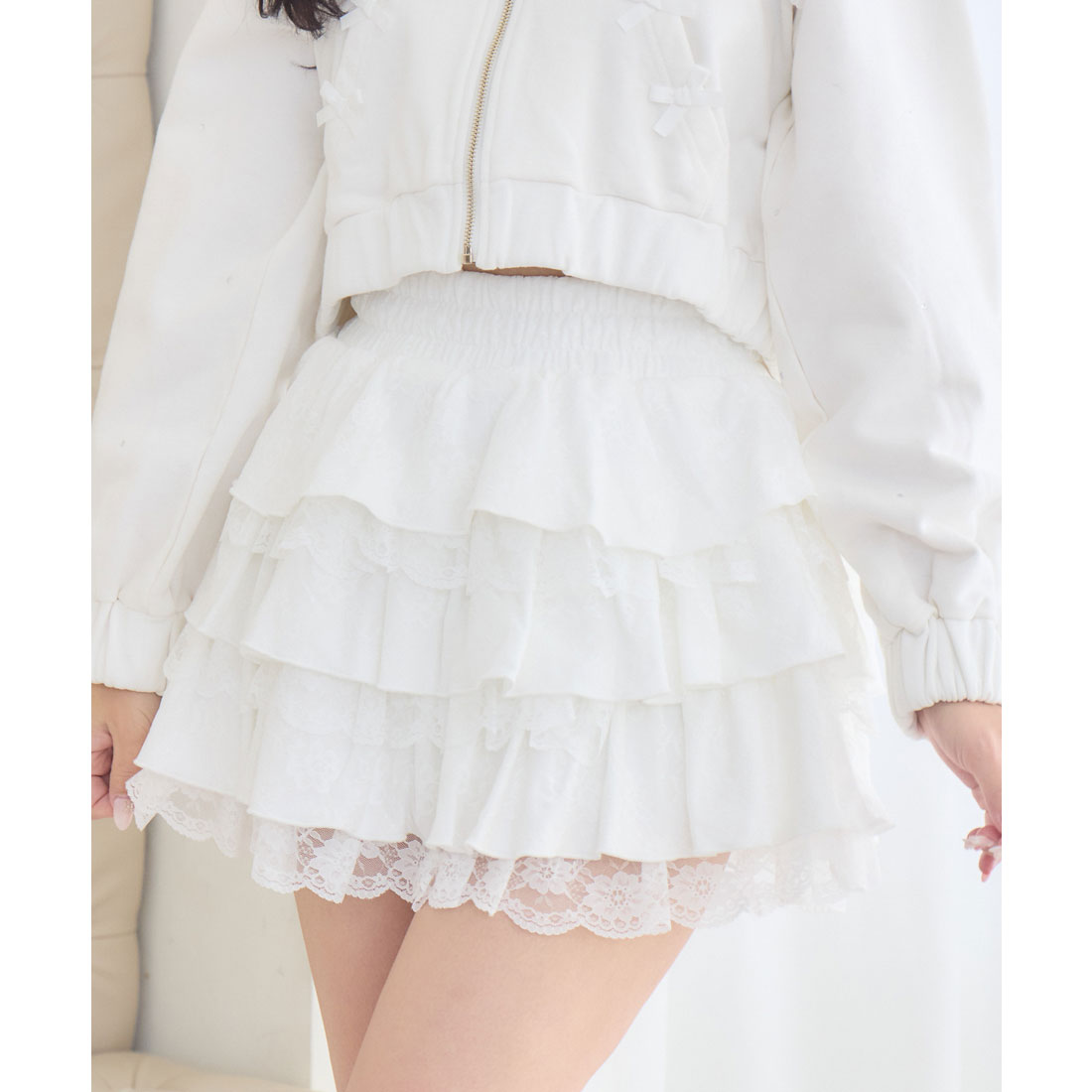 ロジータ ROJITA レースティアードスカパン （ホワイト） ホワイト