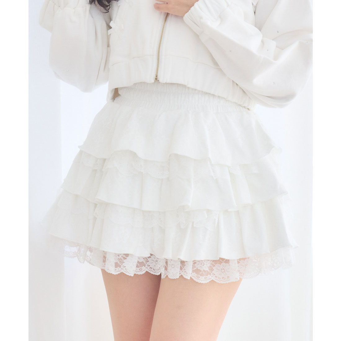 ロジータ ROJITA レースティアードスカパン （ホワイト） ホワイト