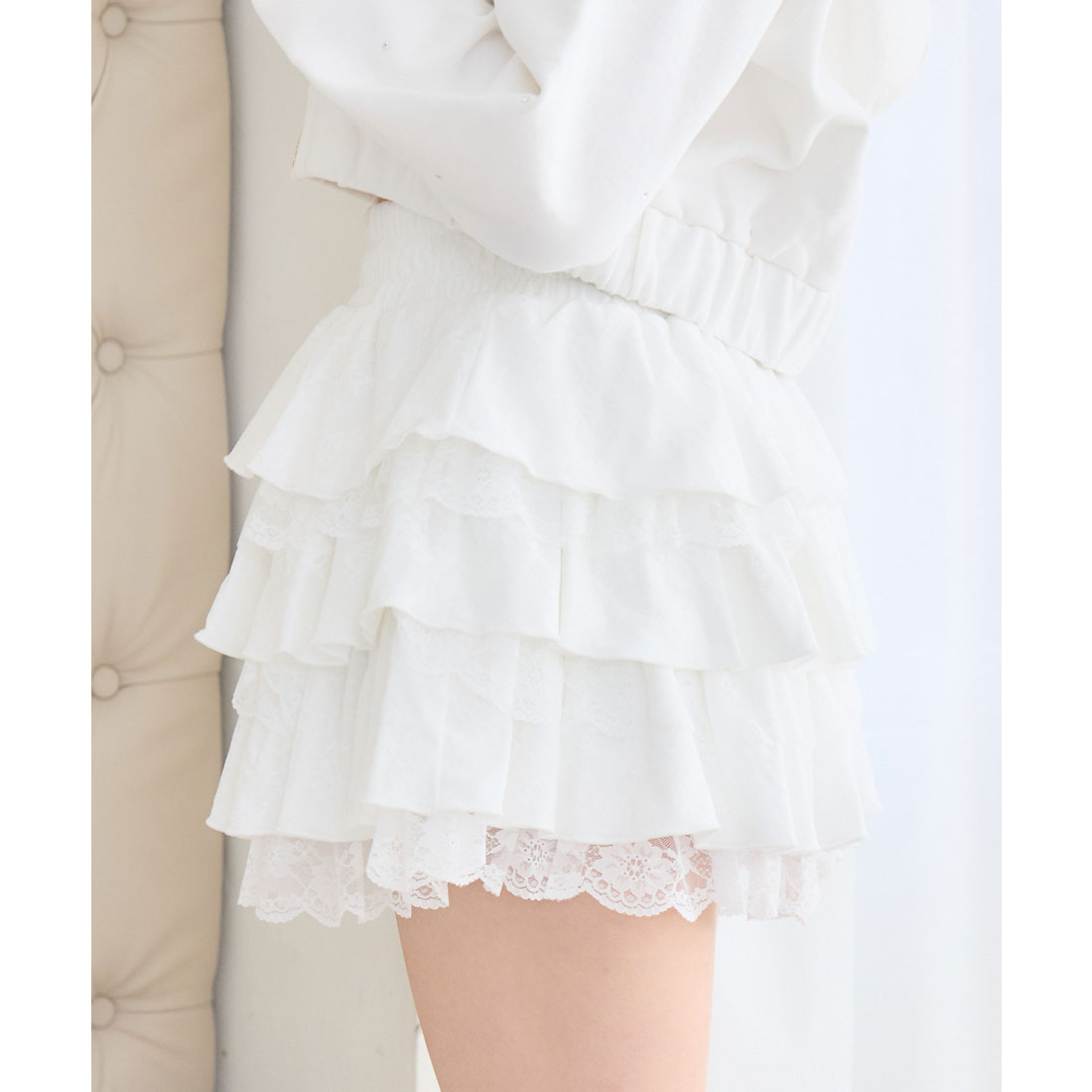 ロジータ ROJITA レースティアードスカパン （ホワイト） ホワイト