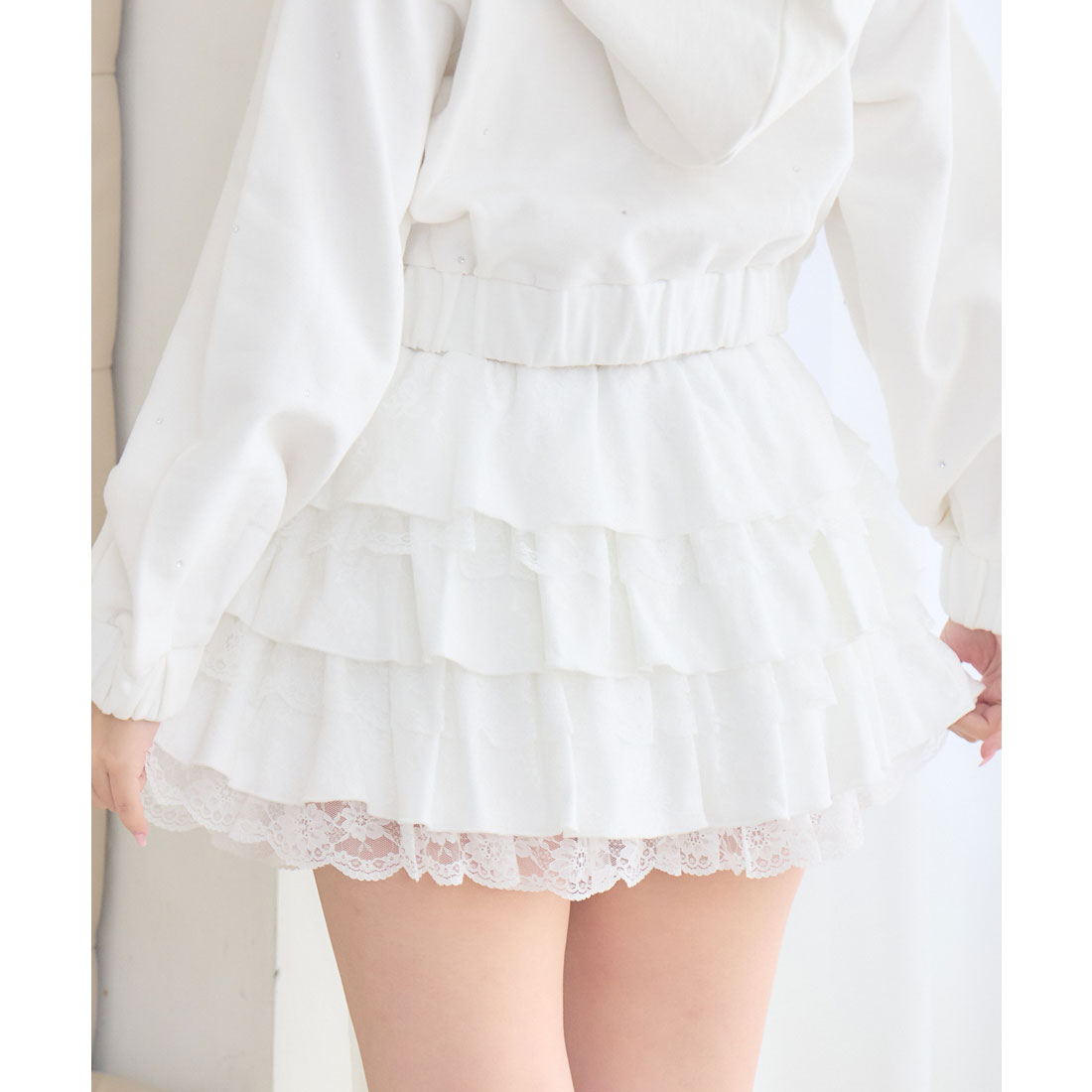 ロジータ ROJITA レースティアードスカパン （ホワイト） ホワイト