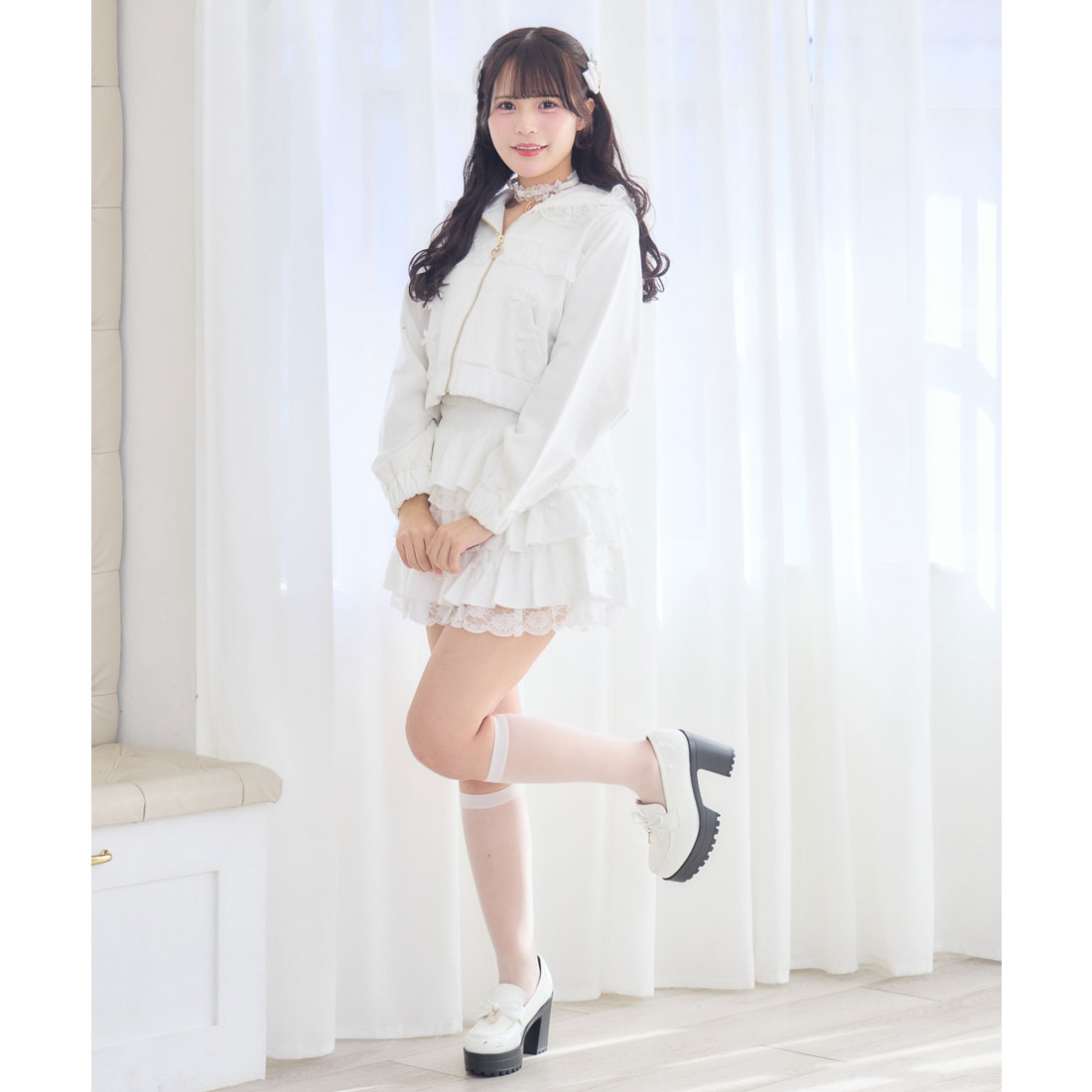 ロジータ ROJITA レースティアードスカパン （ホワイト） ホワイト