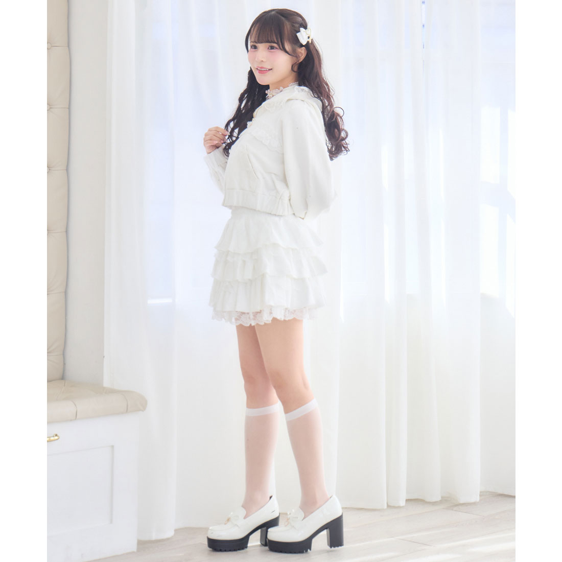 ロジータ ROJITA レースティアードスカパン （ホワイト） ホワイト