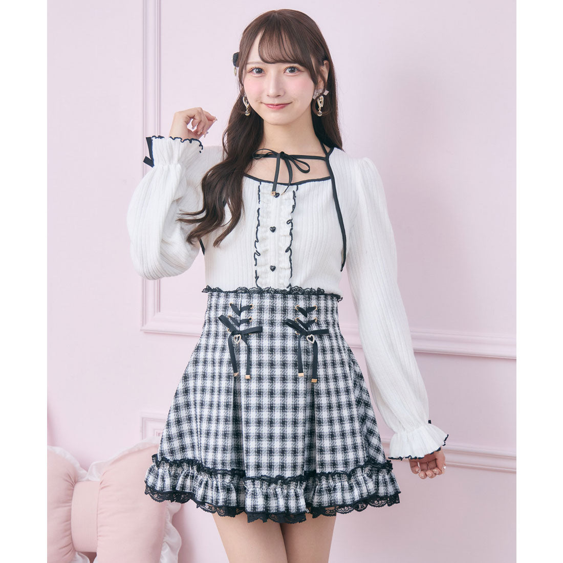 ロジータ ROJITA 配色リボンカットアンサンブル （ホワイト） ホワイト