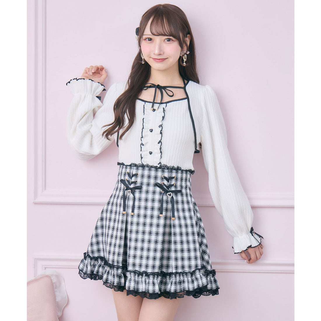 ロジータ ROJITA 配色リボンカットアンサンブル （ホワイト） ホワイト