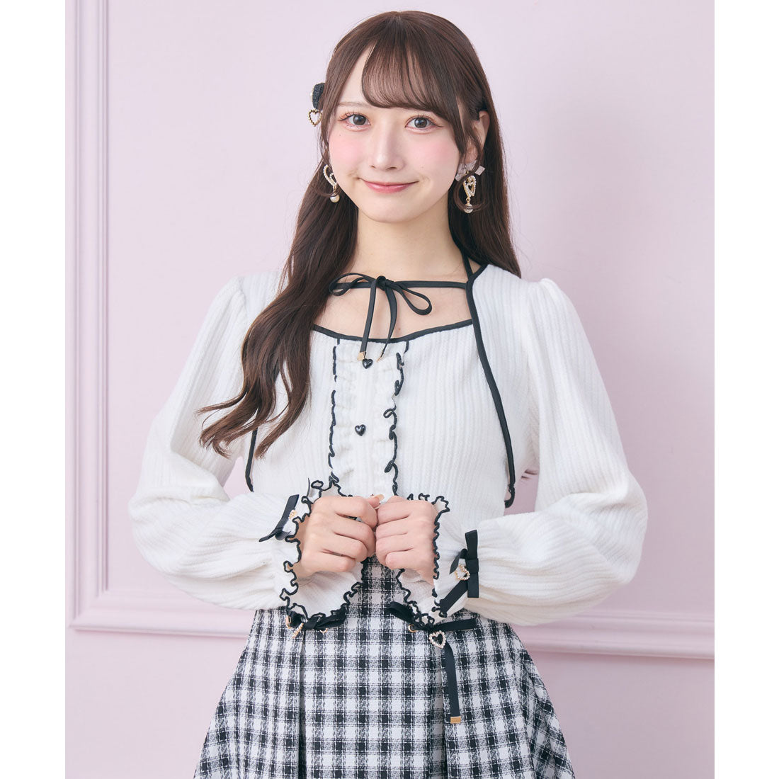 ロジータ ROJITA 配色リボンカットアンサンブル （ホワイト） ホワイト