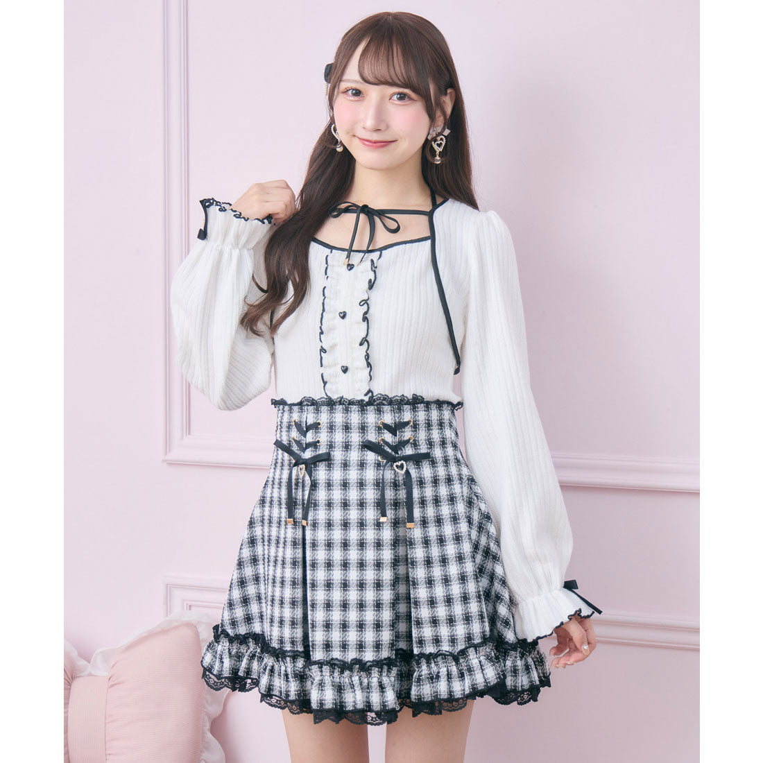 ロジータ ROJITA 配色リボンカットアンサンブル （ホワイト） ホワイト