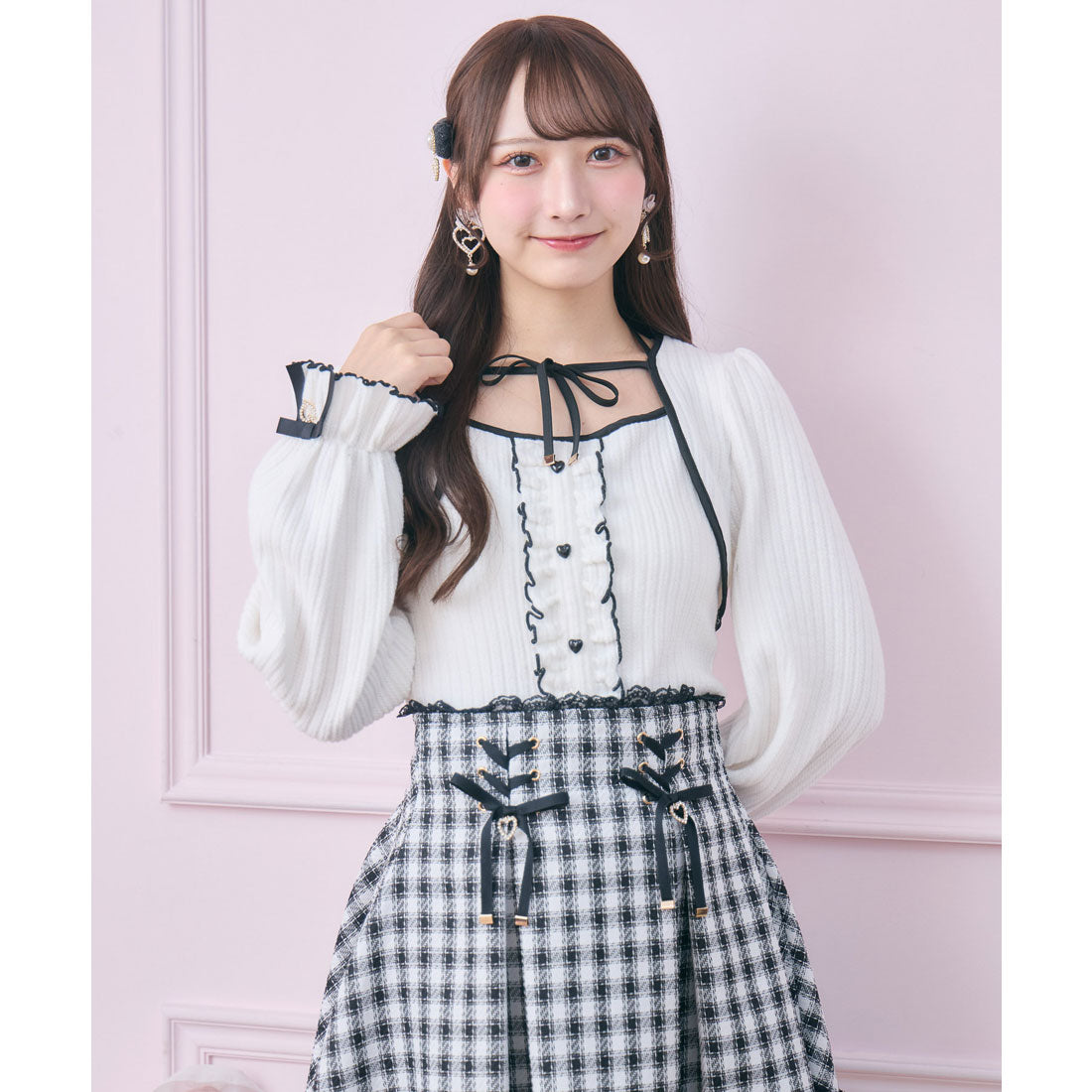 ロジータ ROJITA 配色リボンカットアンサンブル （ホワイト） ホワイト