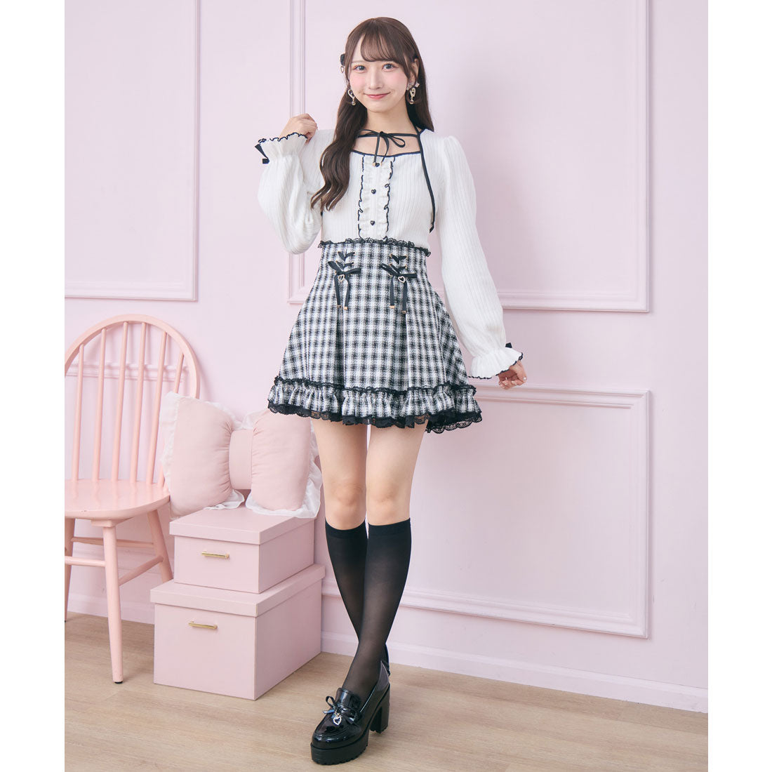 ロジータ ROJITA 配色リボンカットアンサンブル （ホワイト） ホワイト