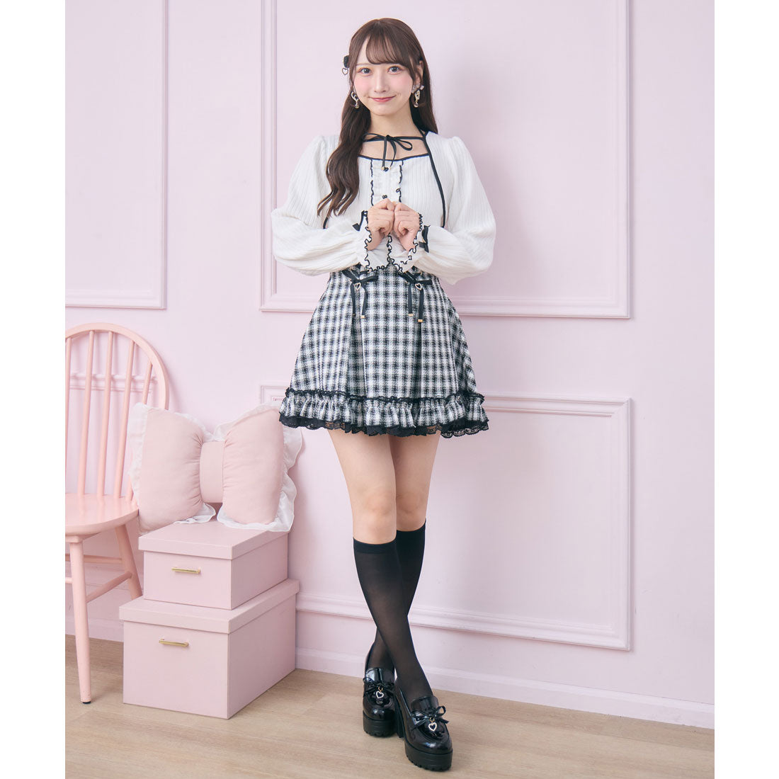 ロジータ ROJITA 配色リボンカットアンサンブル （ホワイト） ホワイト