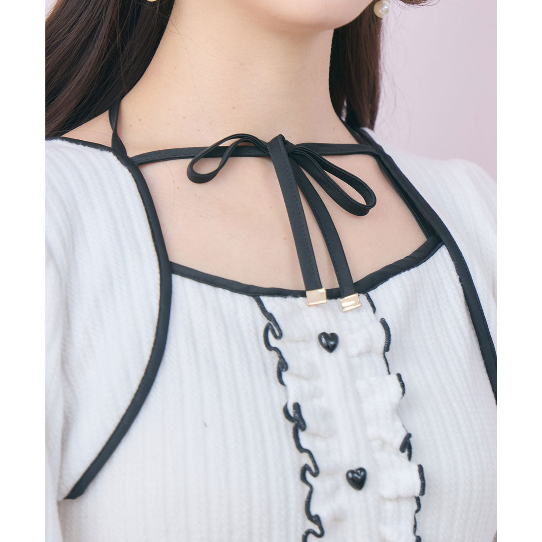 ロジータ ROJITA 配色リボンカットアンサンブル （ホワイト） ホワイト