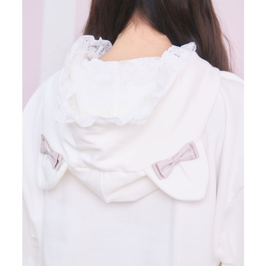 ロジータ ROJITA RibbonCatスウェットパーカー （ホワイト） ホワイト