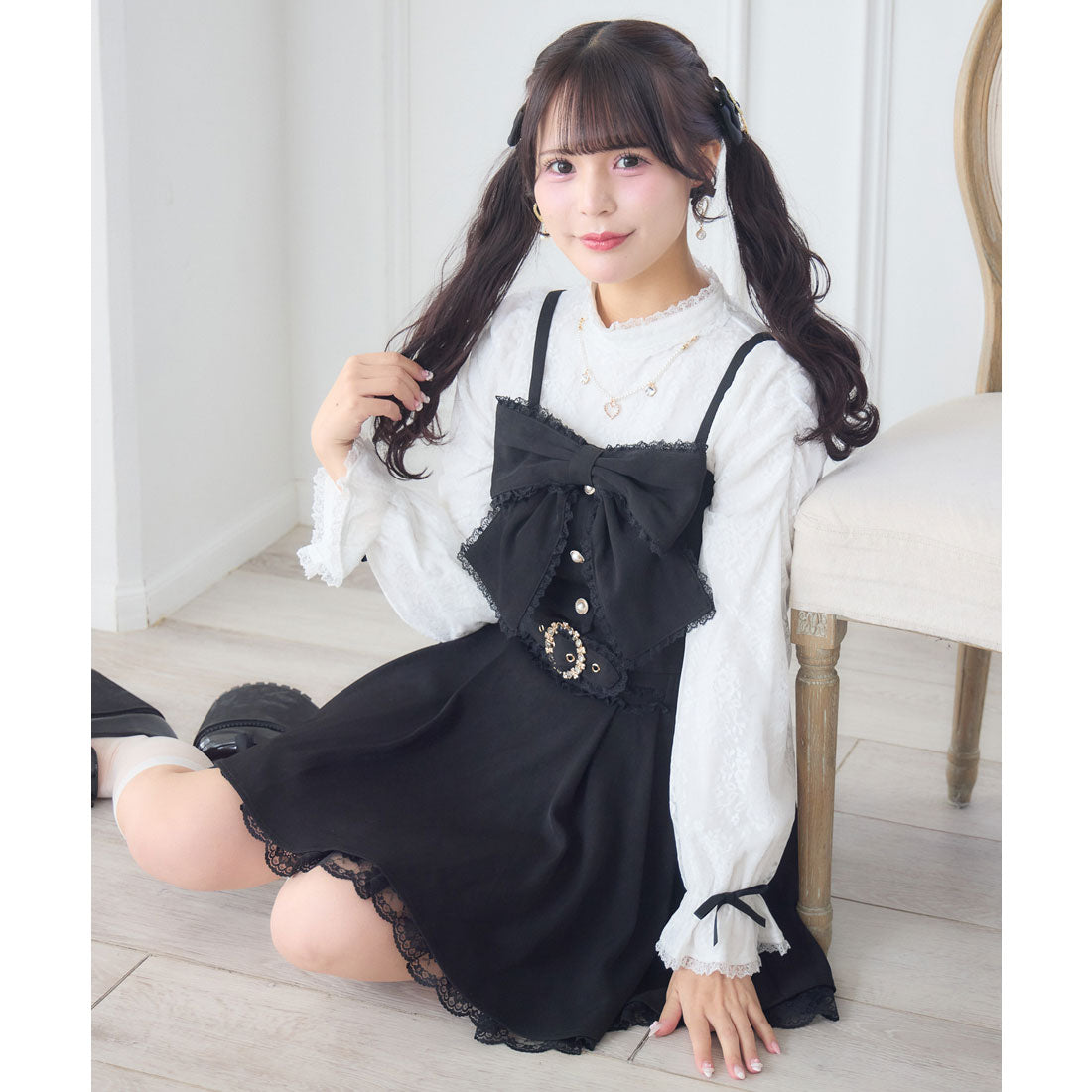 ロジータ ROJITA レーシトップス+ビスチェセット （ブラック） ブラック