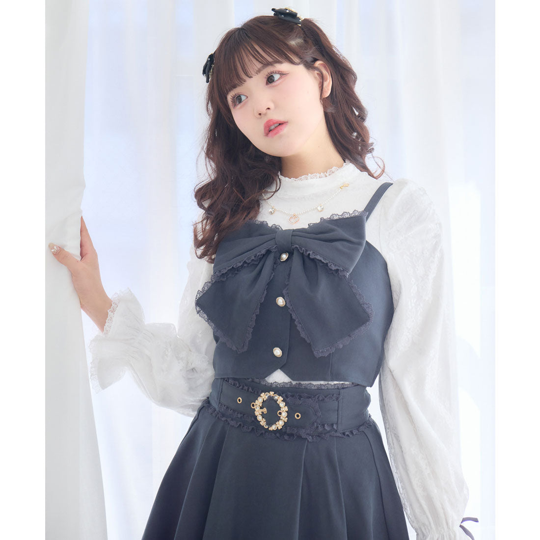 ロジータ ROJITA レーシトップス+ビスチェセット （チャコールグレー） チャコールグレー