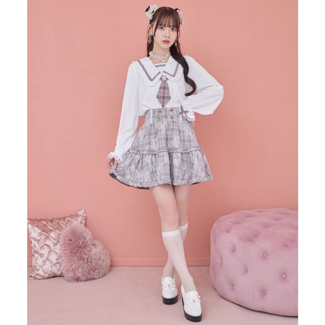 ロジータ ROJITA レースティアードスカート （ピンク） ピンク