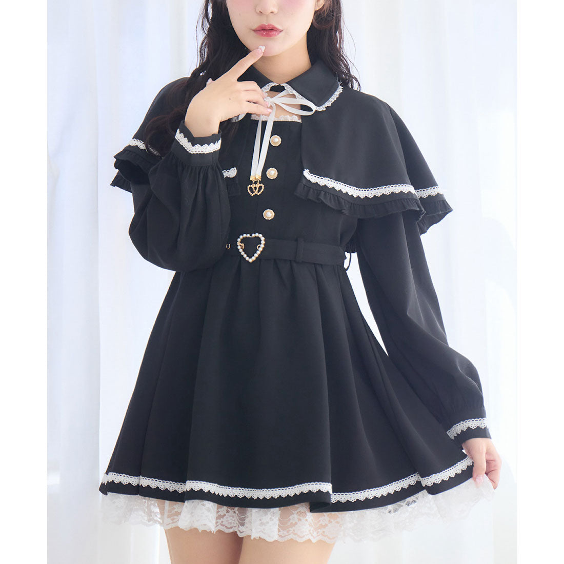 ロジータ ROJITA ケープワンピース （ブラック） ブラック