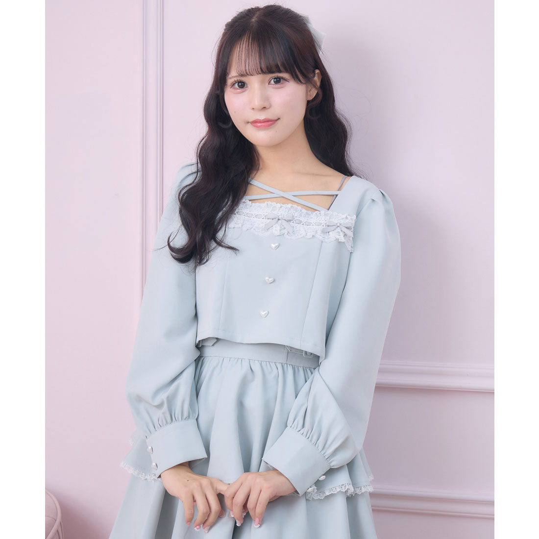 ロジータ ROJITA はしごレースティアードセットアップ （ミント） ミント