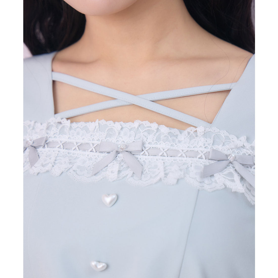 ロジータ ROJITA はしごレースティアードセットアップ （ミント） ミント