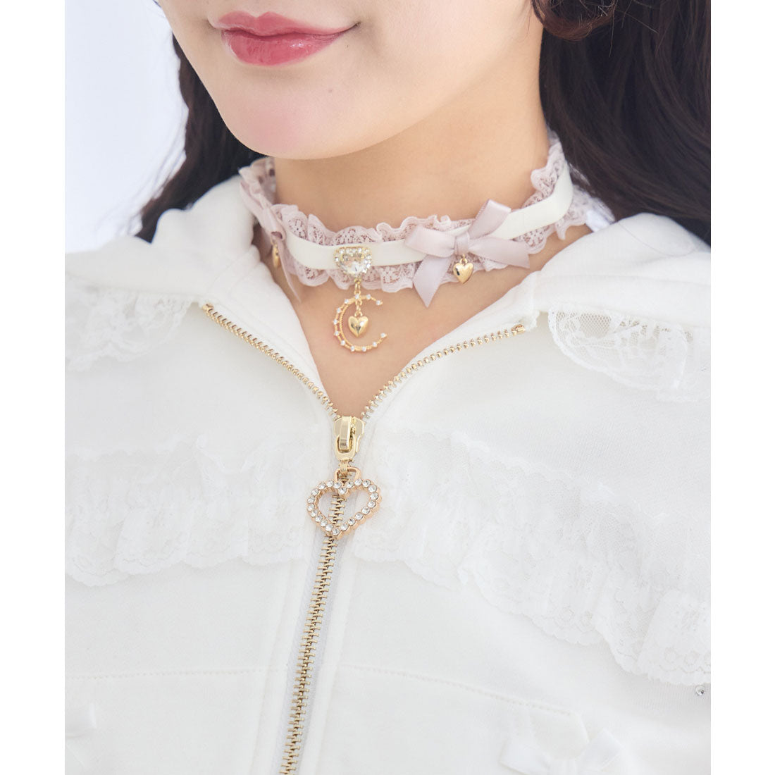 ロジータ ROJITA フリルショートパーカー （ホワイト） ホワイト