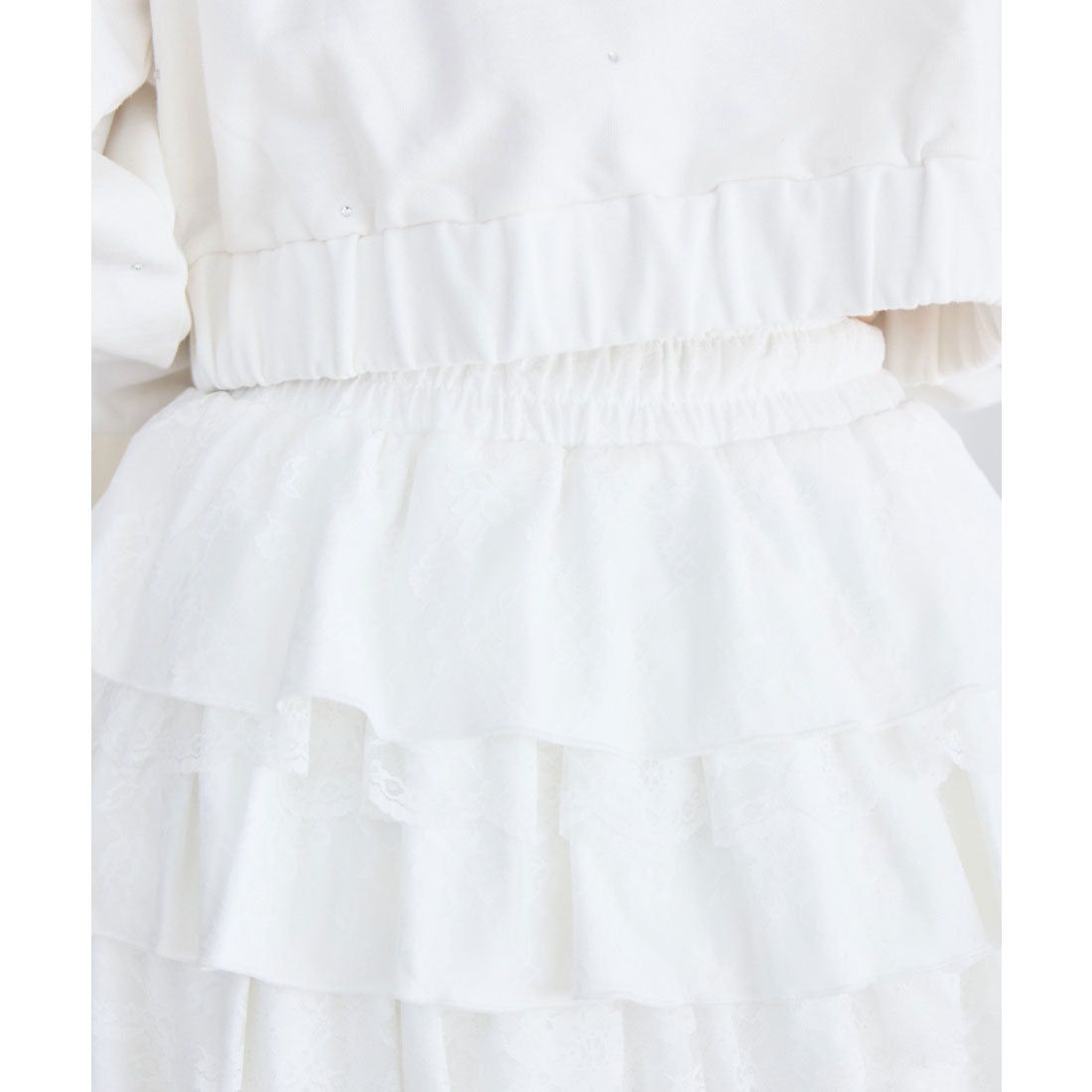 ロジータ ROJITA フリルショートパーカー （ホワイト） ホワイト