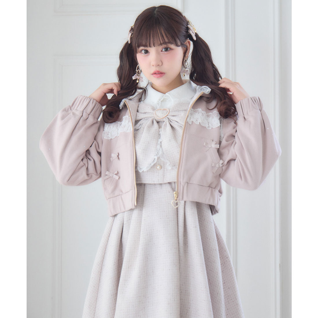 ロジータ ROJITA フリルショートパーカー （ピンク） ピンク