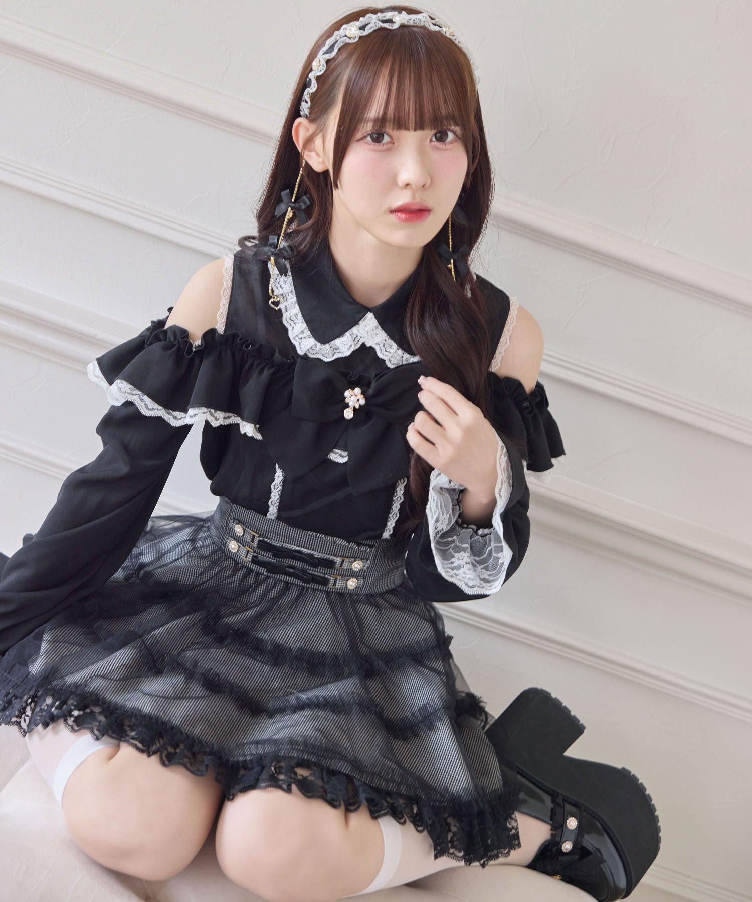 ロジータ ROJITA ベルトリボンチュールスカート （チェック） チェック