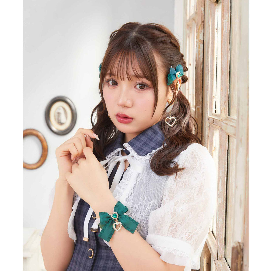 ロジータ ROJITA フリルリボン+ハートパール指輪SET