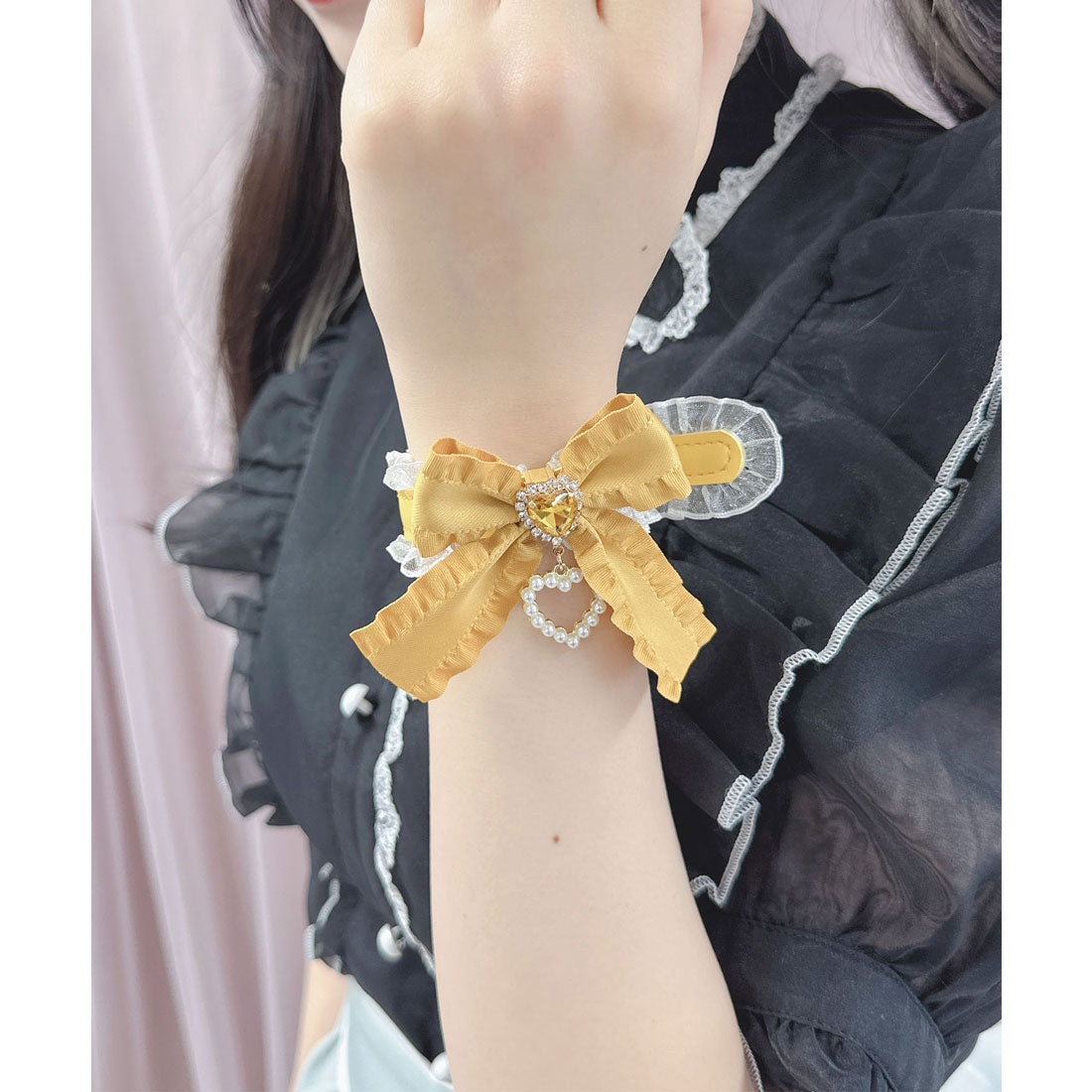 ロジータ ROJITA フリルリボン+ハートパール指輪SET