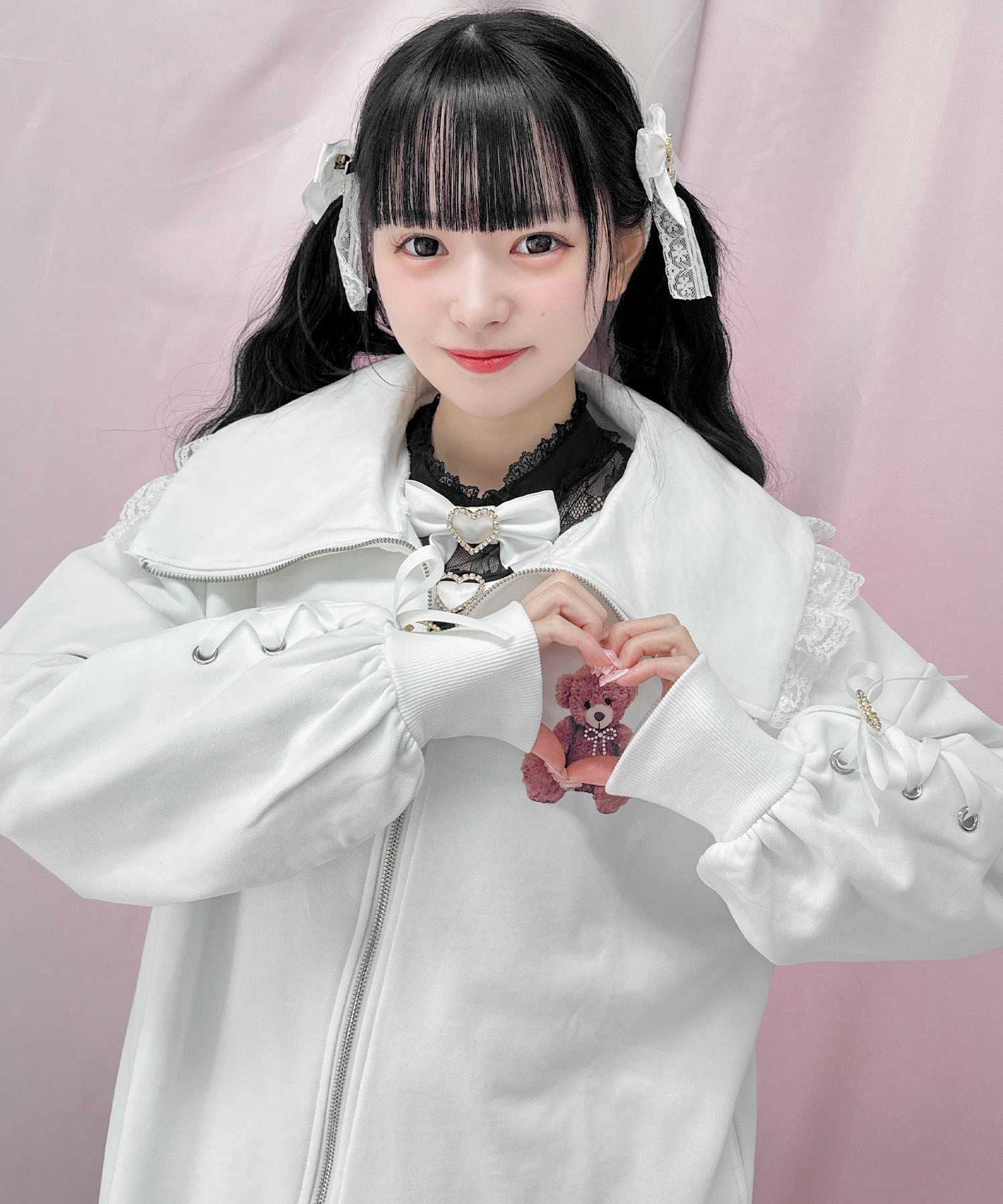 ロジータ ROJITA くまプリントスウェットZIPワンピース