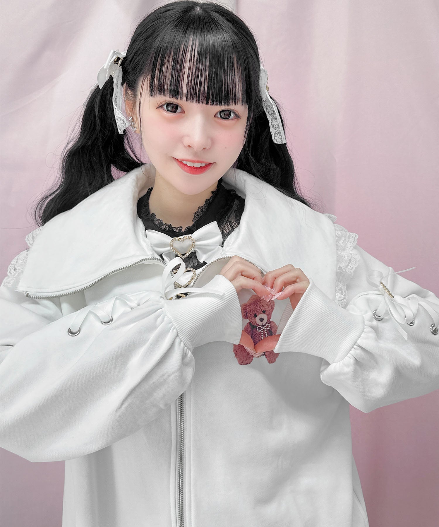ロジータ ROJITA くまプリントスウェットZIPワンピース