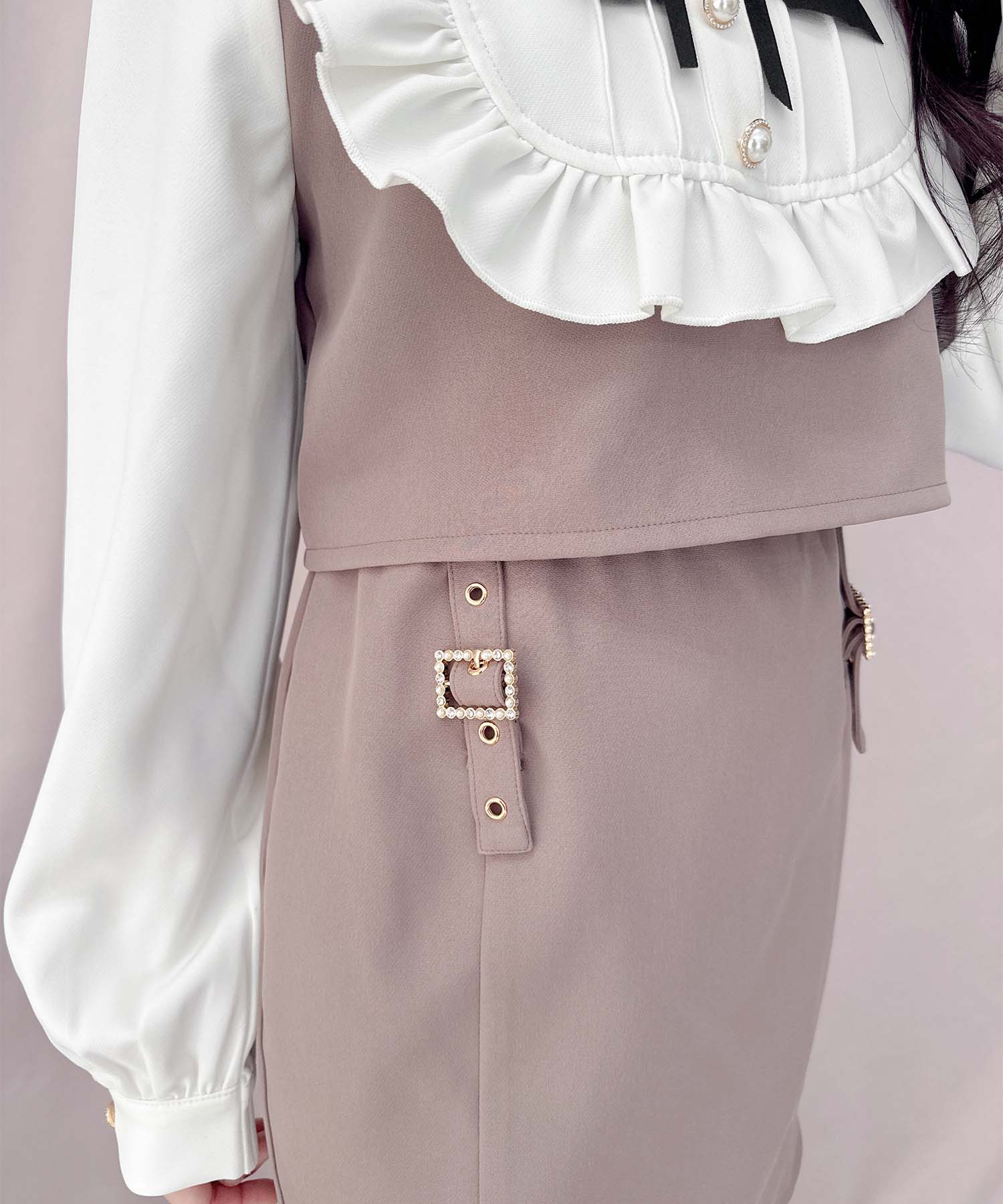 ロジータ ROJITA ボリュームヨークフリルタイトワンピース