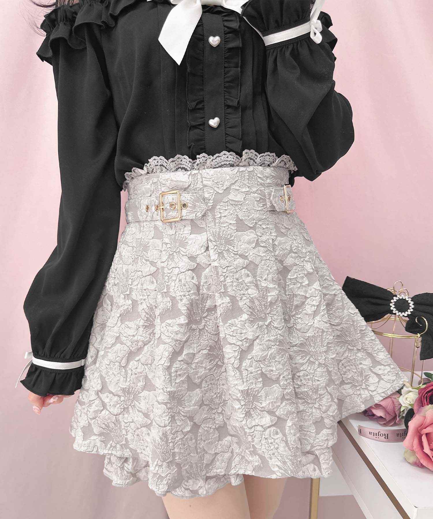 ロジータ ROJITA ウエストWベルトジャガードスカパン