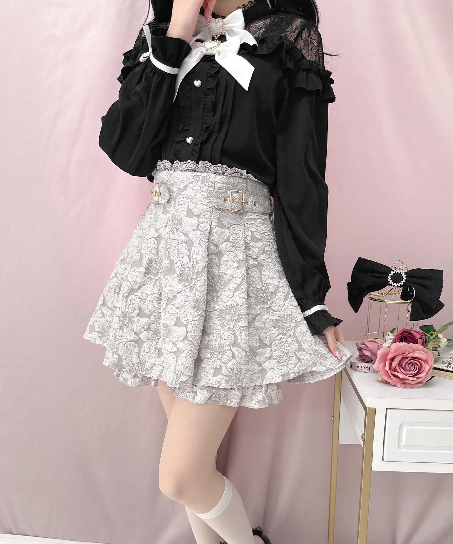 ロジータ ROJITA ウエストWベルトジャガードスカパン