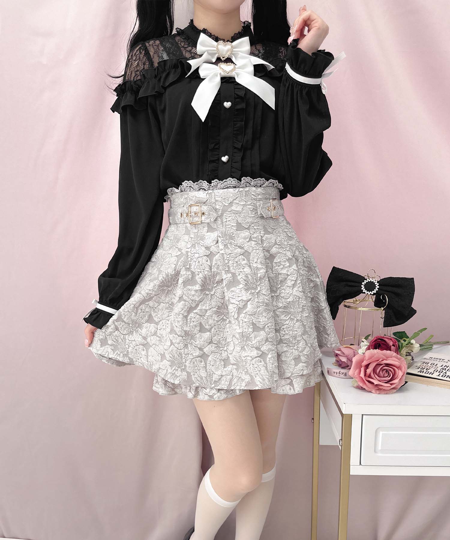 ロジータ ROJITA ウエストWベルトジャガードスカパン