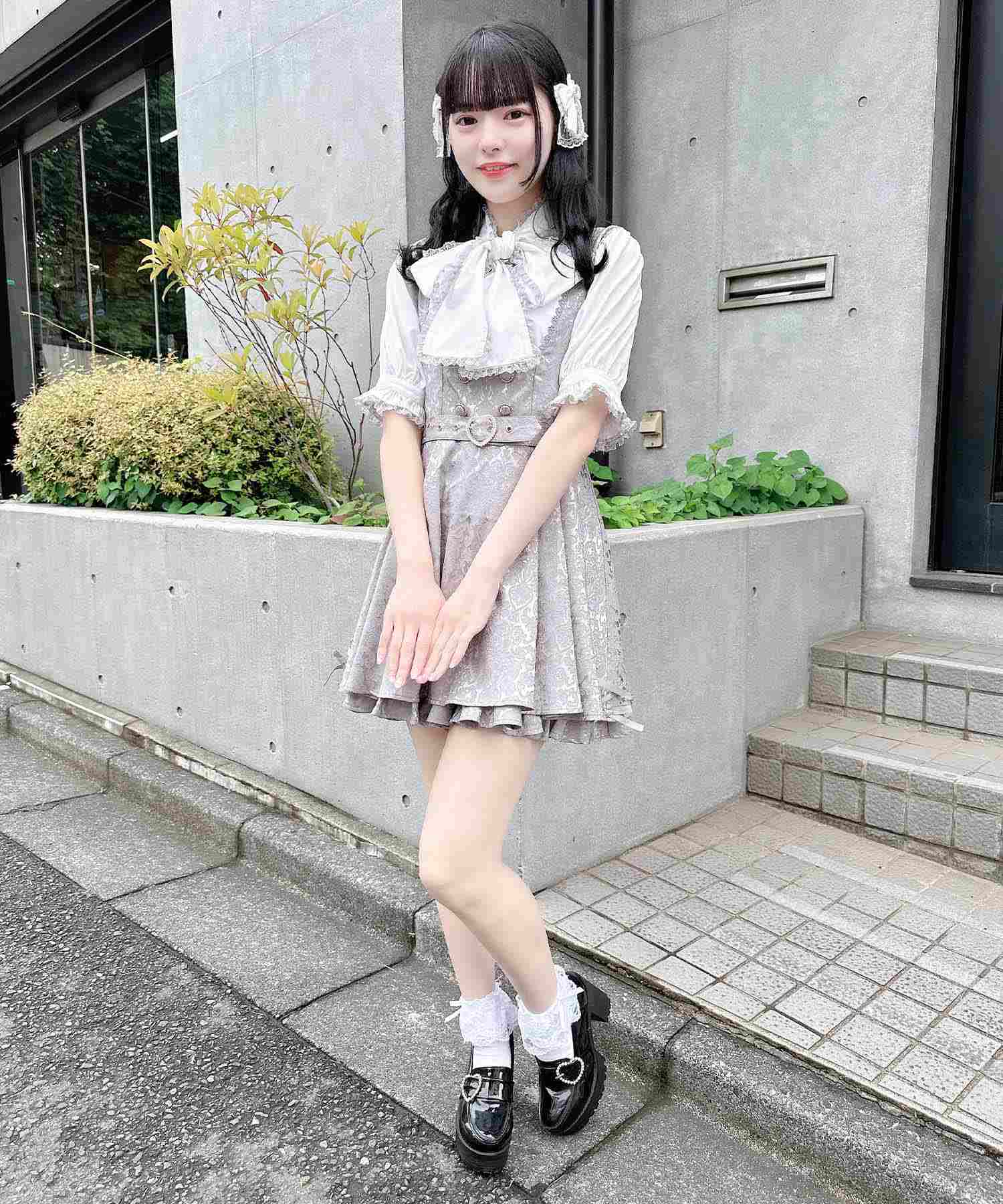 ロジータ ROJITA ハートバックルジャガードロンパース