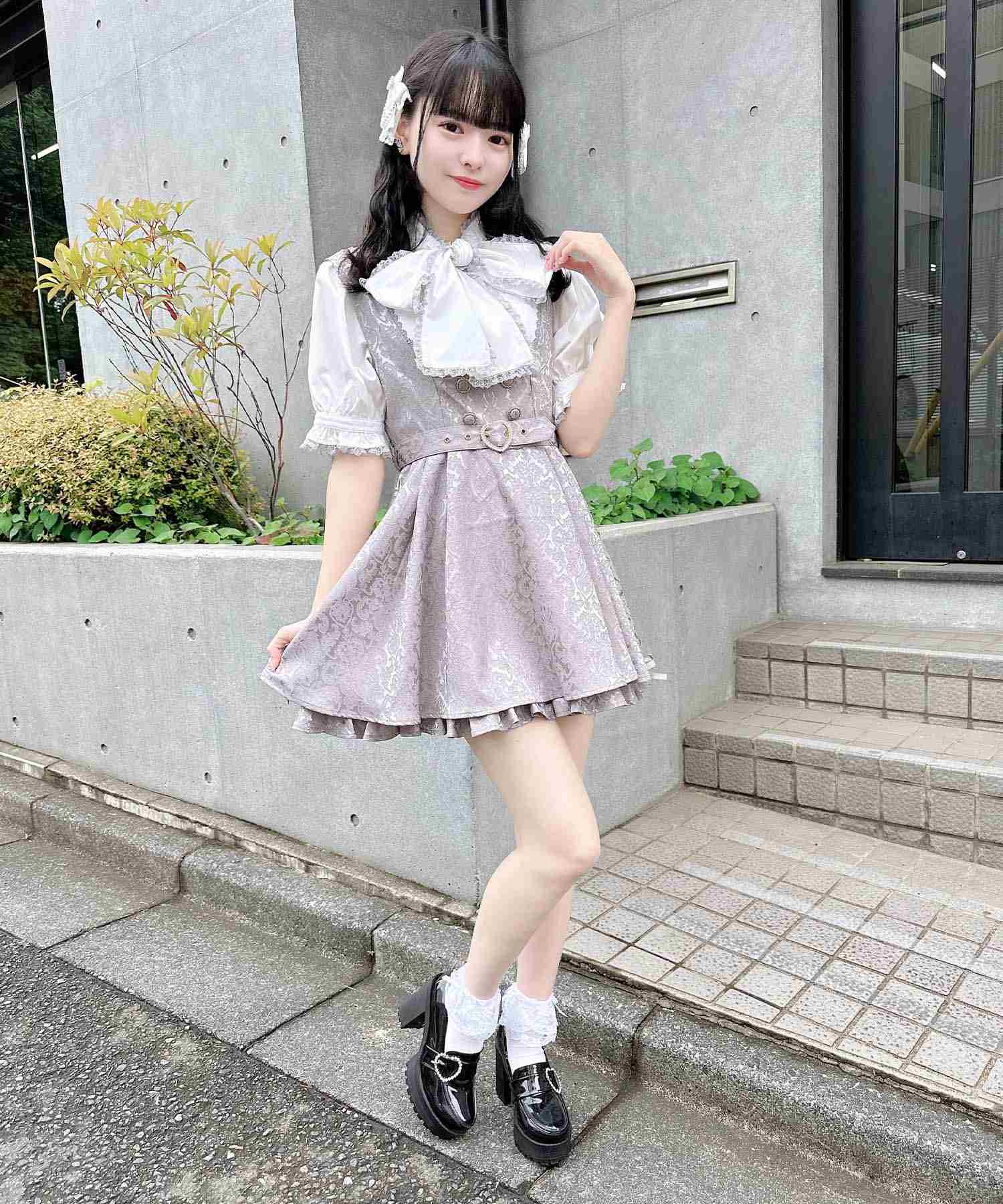 ロジータ ROJITA ハートバックルジャガードロンパース