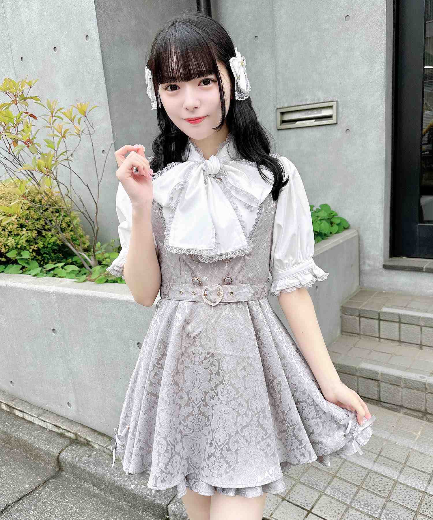 ロジータ ROJITA ハートバックルジャガードロンパース
