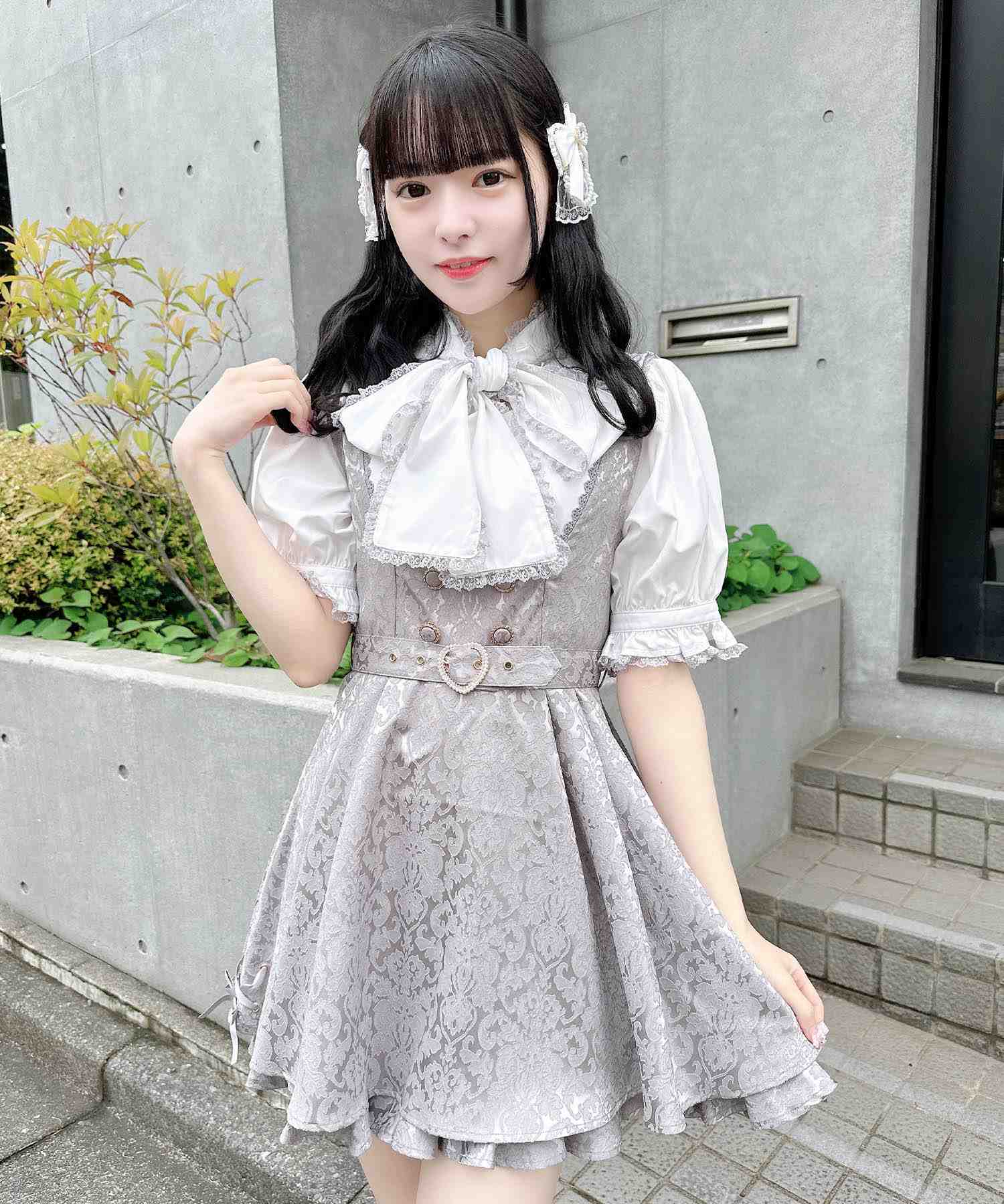 ロジータ ROJITA ハートバックルジャガードロンパース