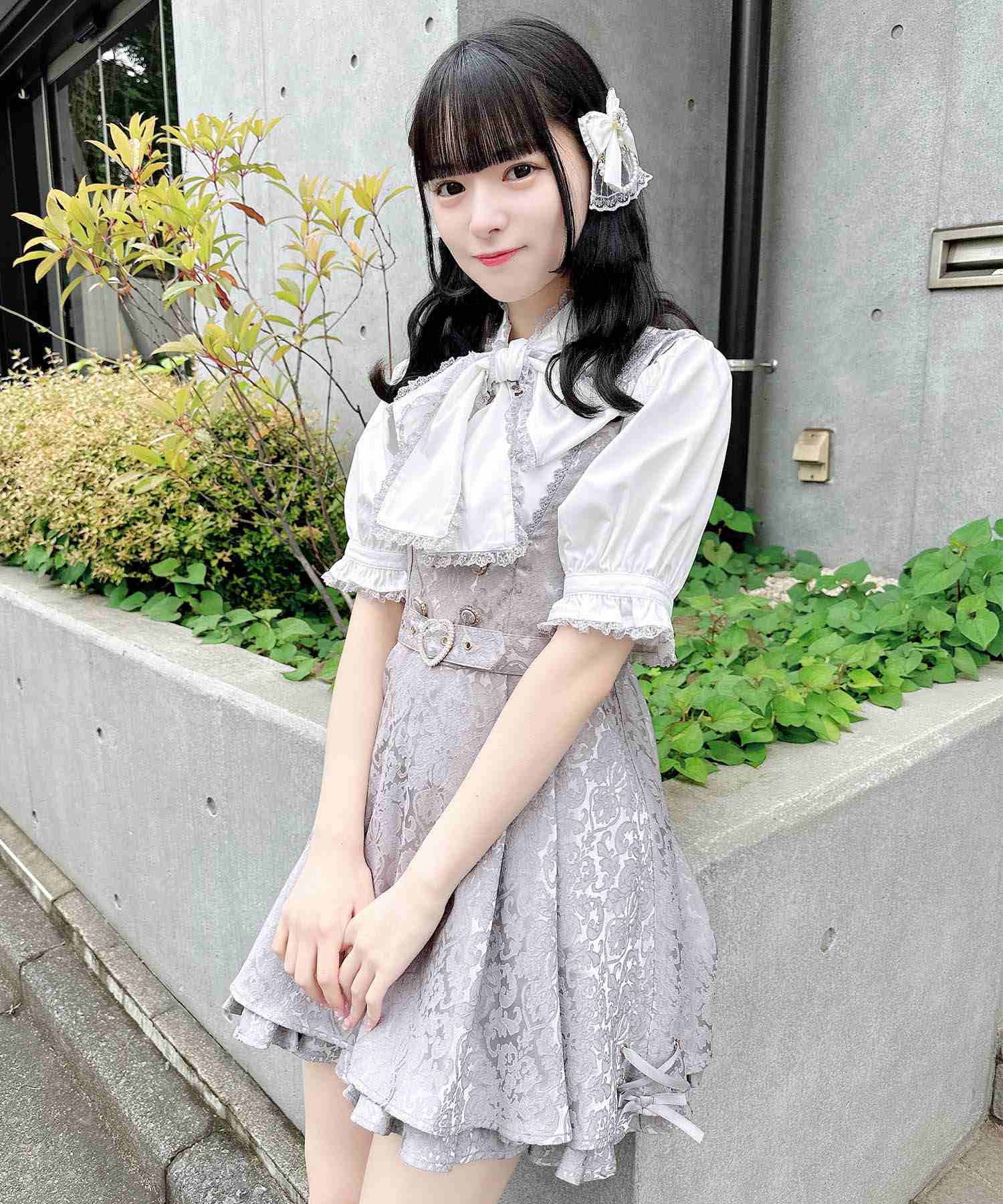 ロジータ ROJITA ハートバックルジャガードロンパース