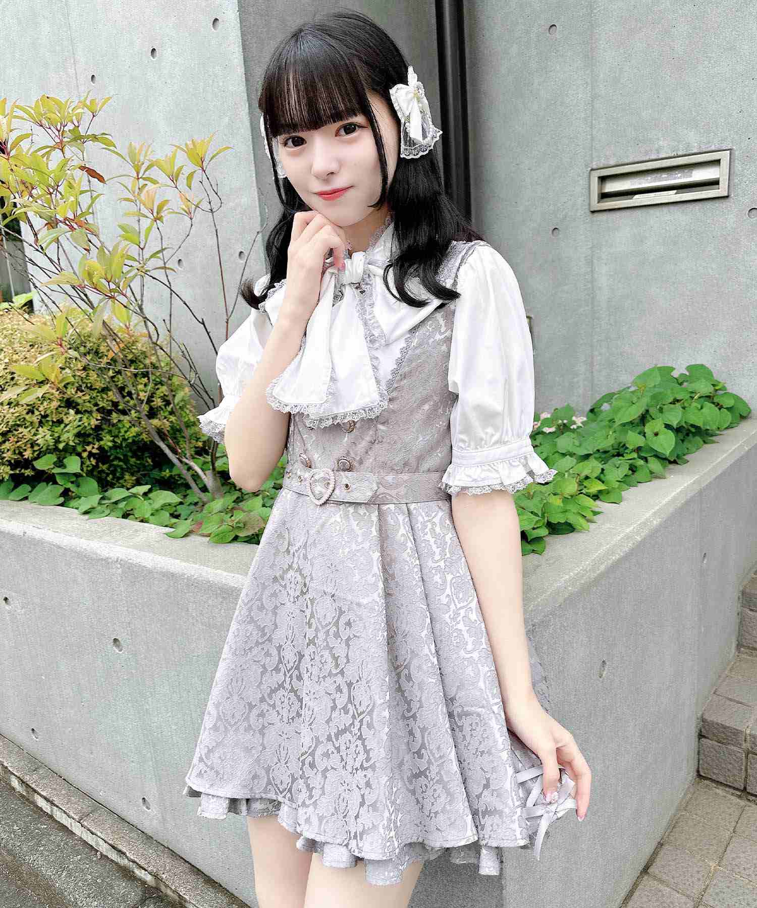 ロジータ ROJITA ハートバックルジャガードロンパース