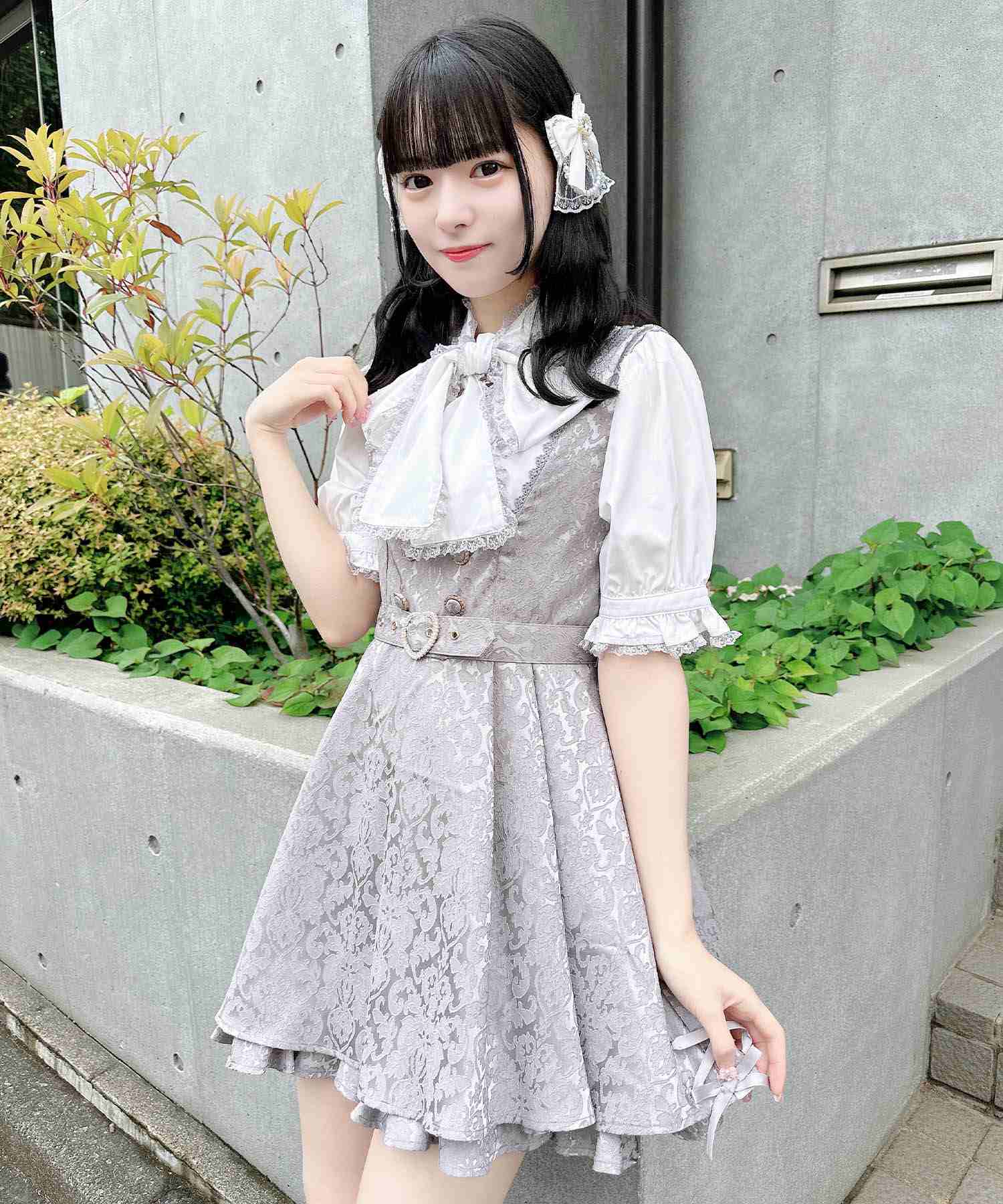 ロジータ ROJITA ハートバックルジャガードロンパース