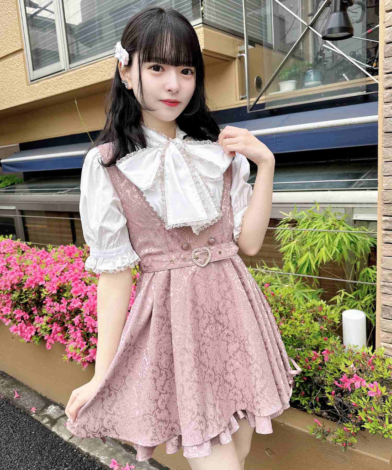 Rosita ROJITA 心型扣提花連身褲