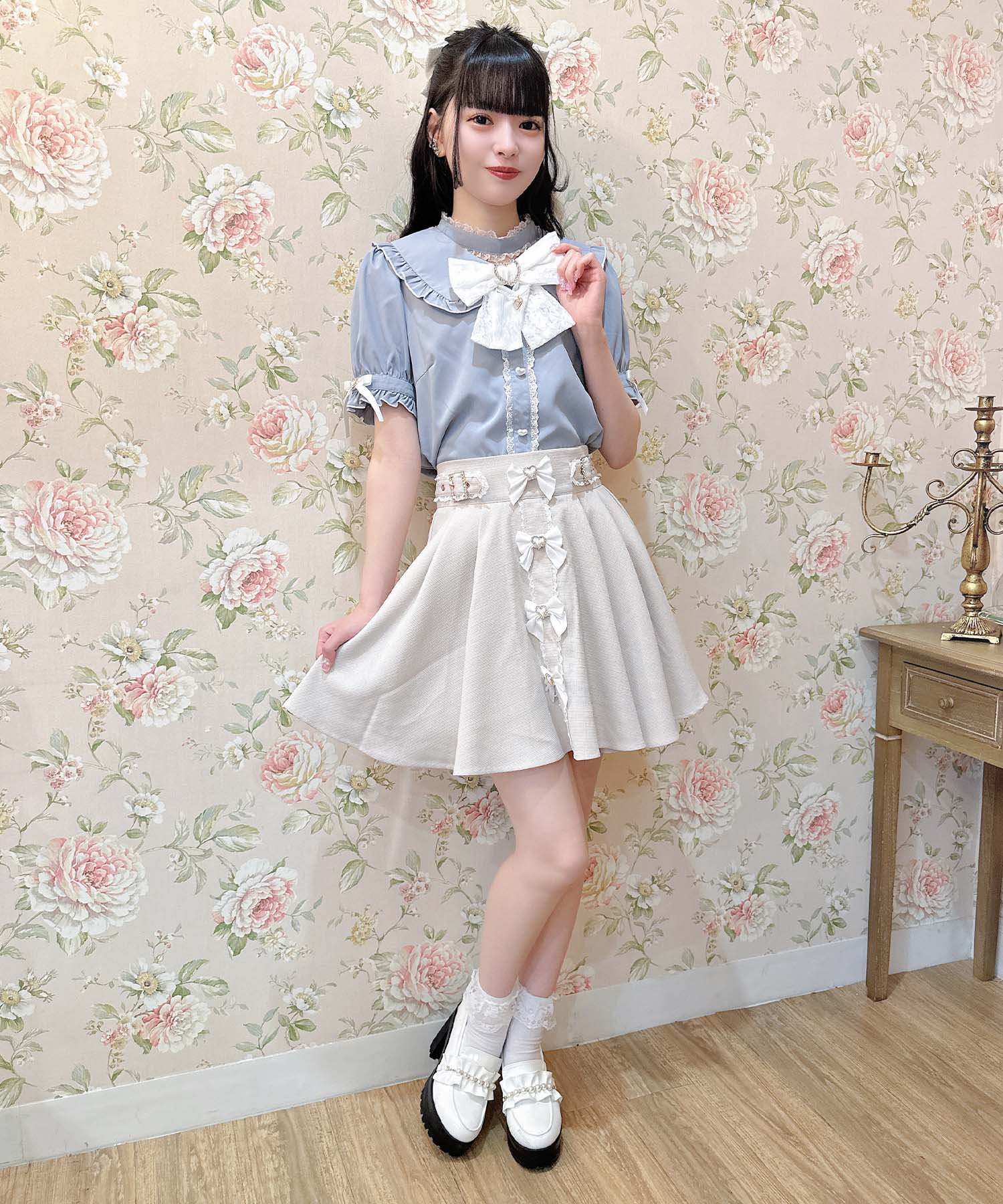 ロジータ ROJITA 前立てリボンデザインスカート