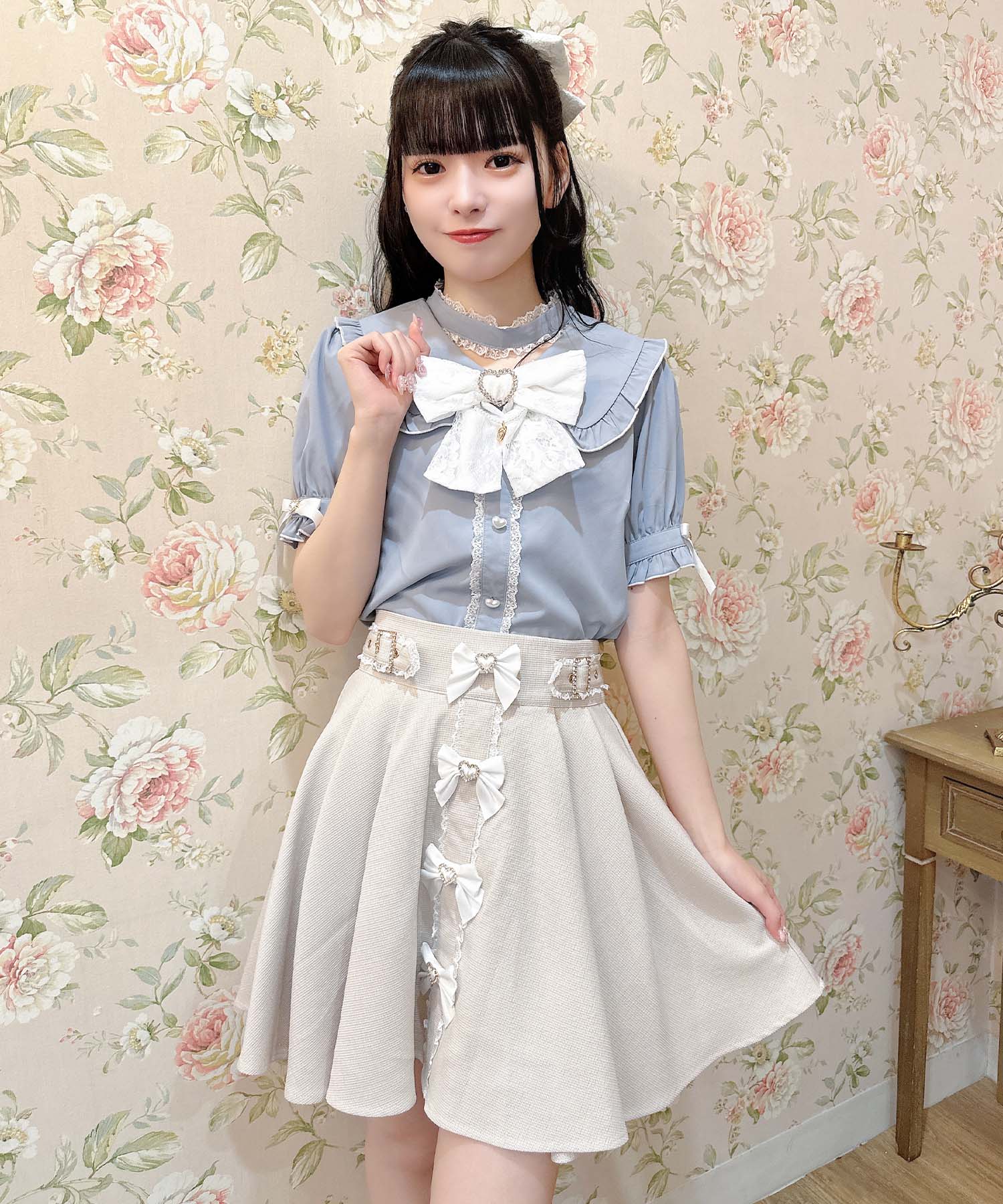 ロジータ ROJITA 前立てリボンデザインスカート