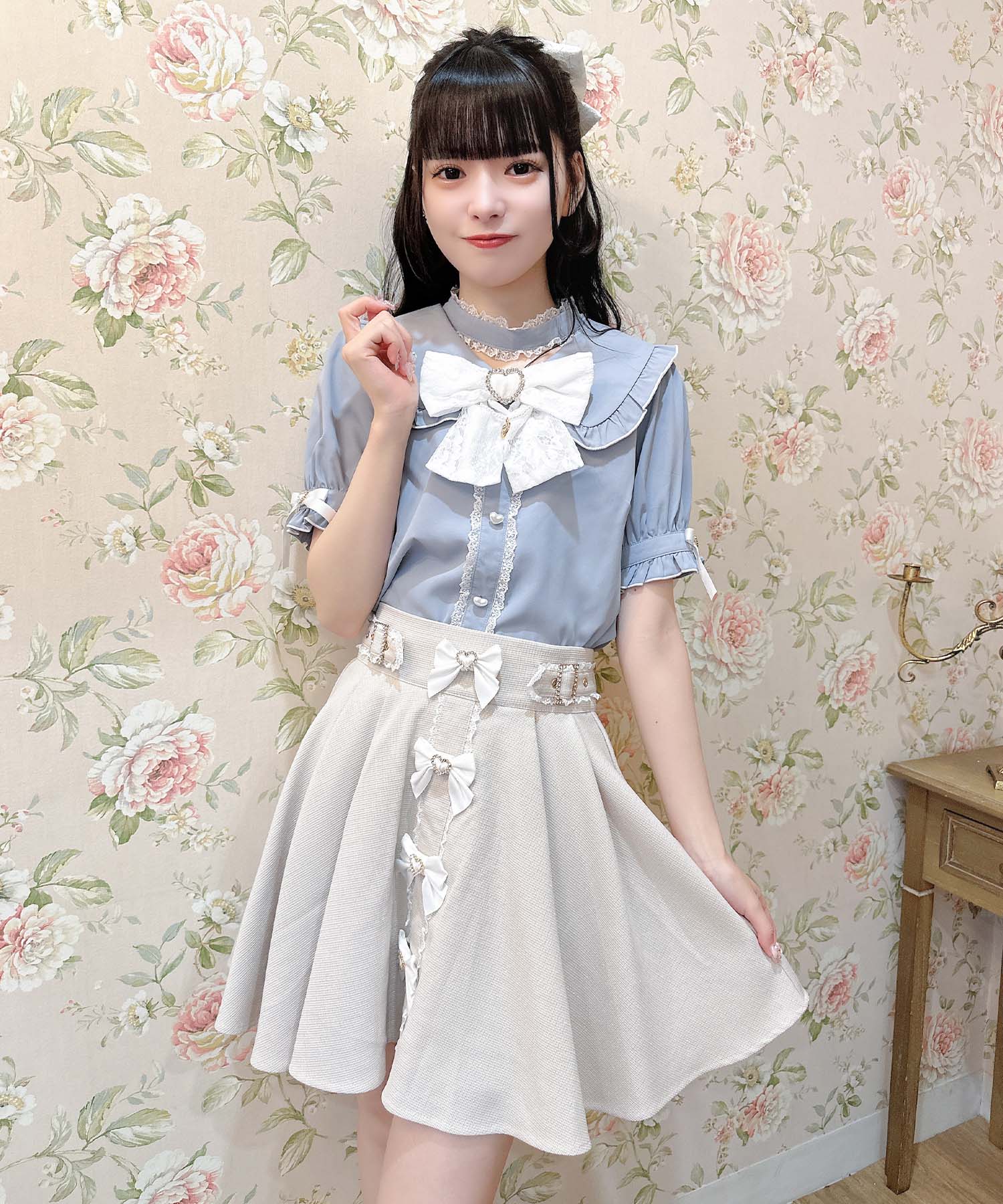 ロジータ ROJITA 前立てリボンデザインスカート