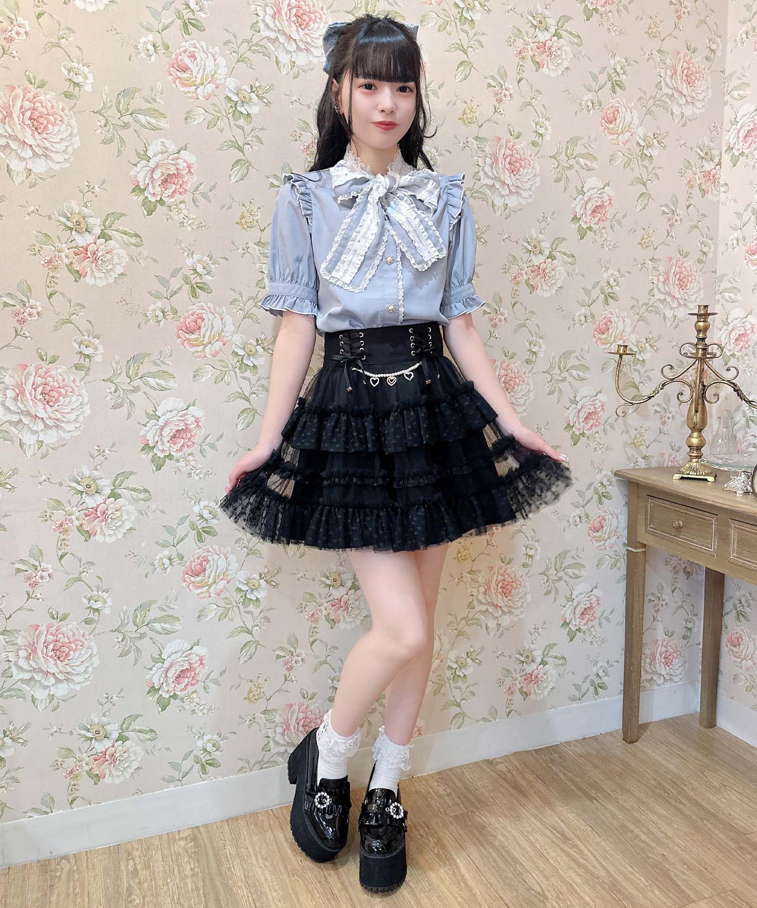 ロジータ ROJITA ロゴテープボウタイブラウス