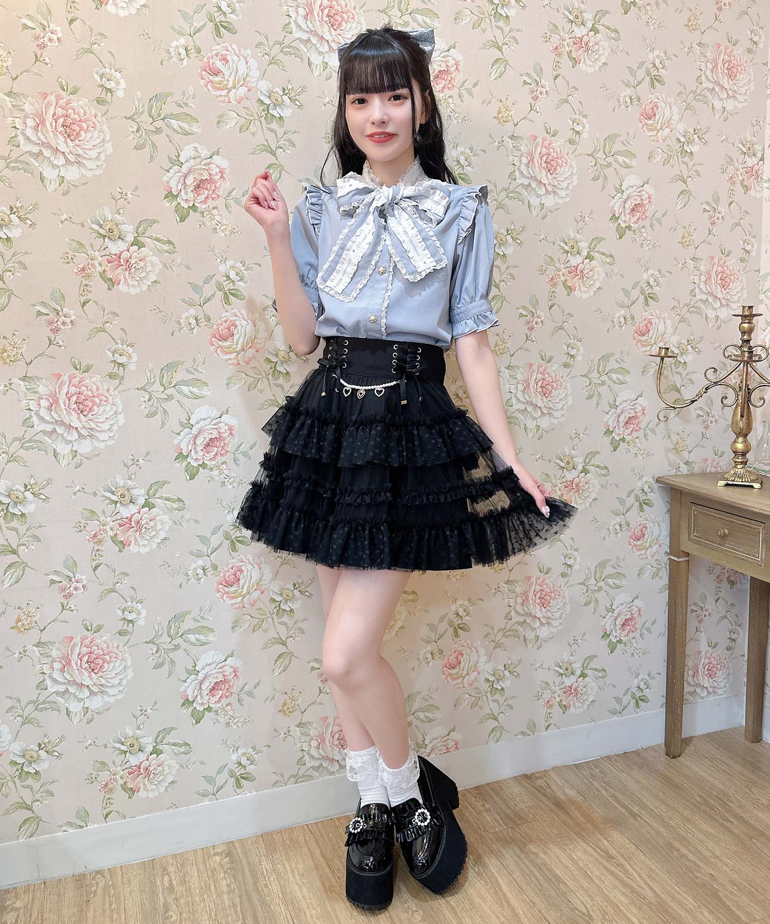 ロジータ ROJITA ロゴテープボウタイブラウス