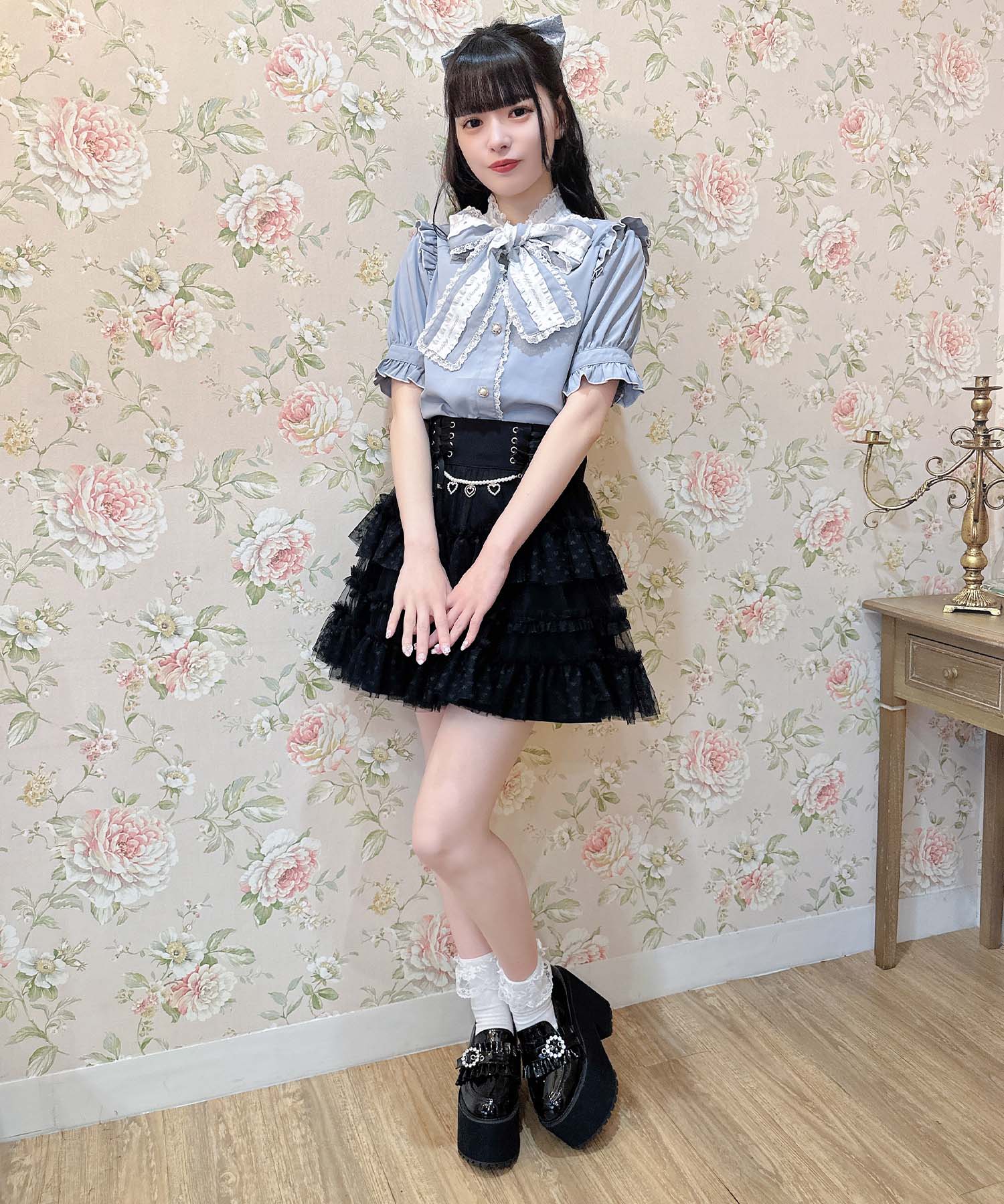 ロジータ ROJITA ロゴテープボウタイブラウス