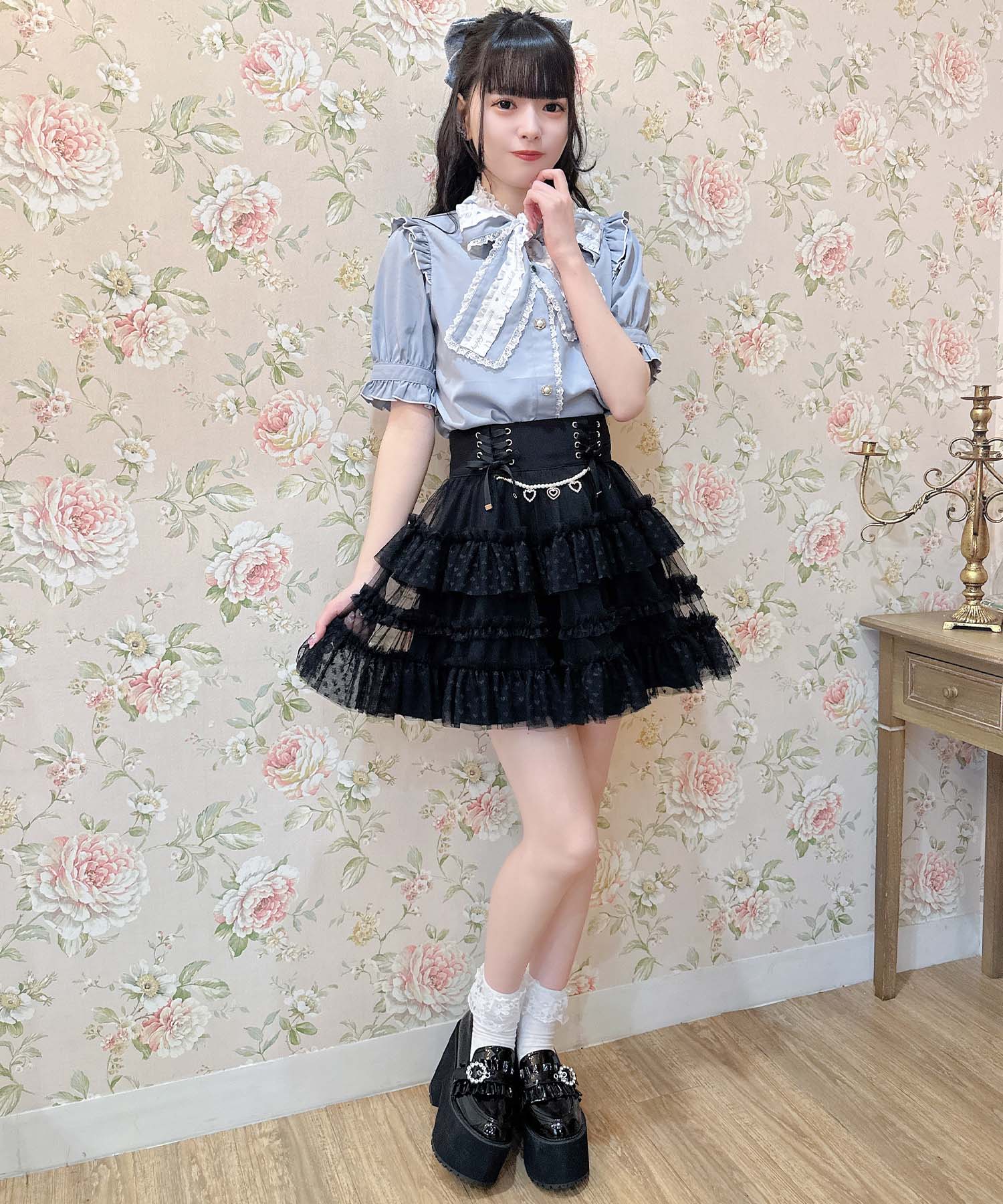 ロジータ ROJITA ロゴテープボウタイブラウス